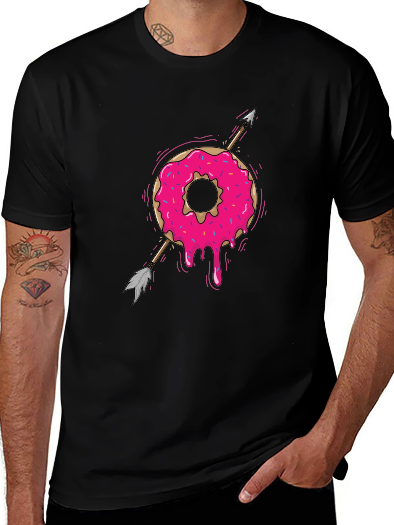 Variant 30 of Donut Arrow T-Shirt - Sweet Graphic Tee