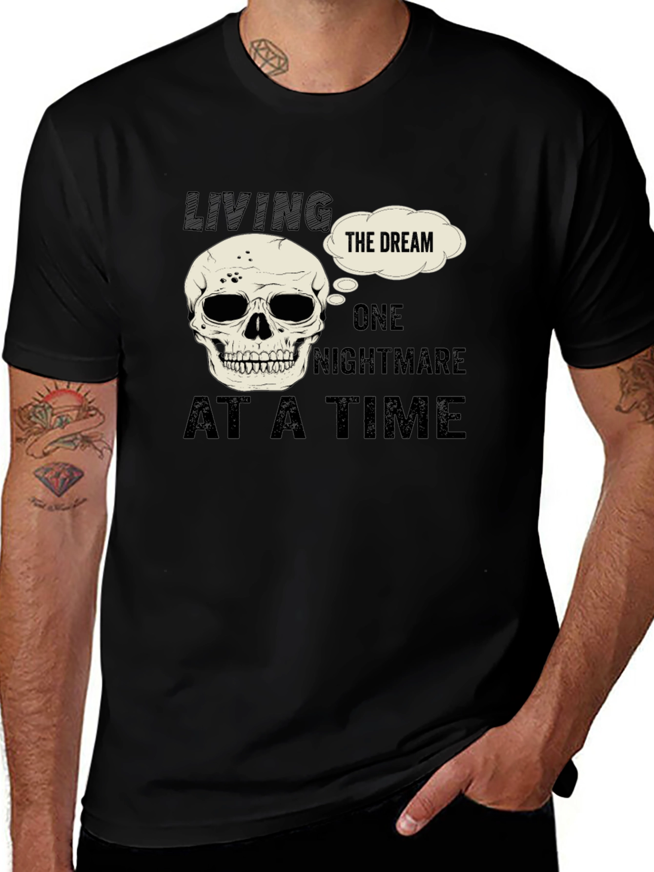 Variant 13 of Living The Dream Skull T-Shirt