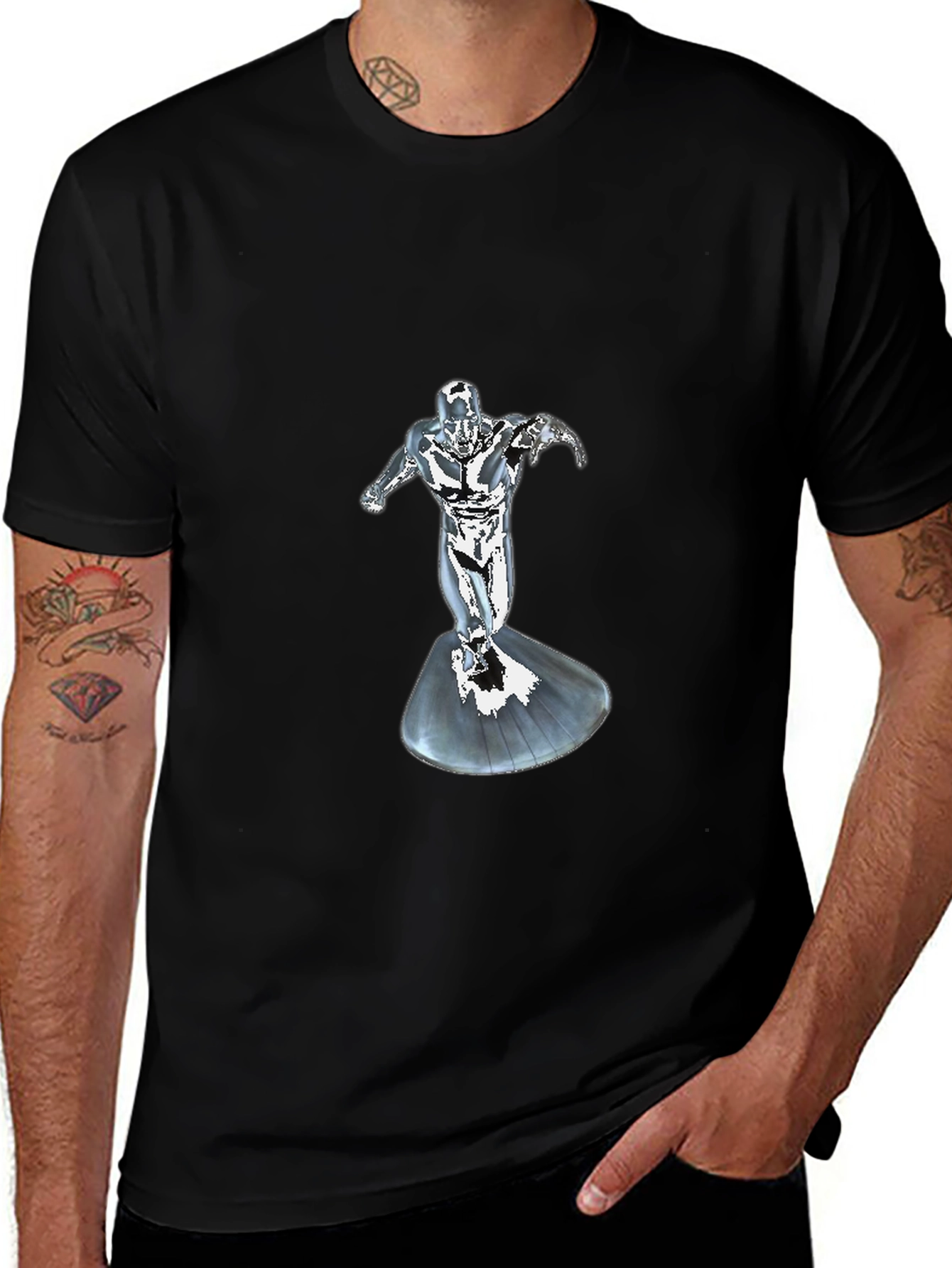 Silver Surfer Graphic Tee - Cosmic Style