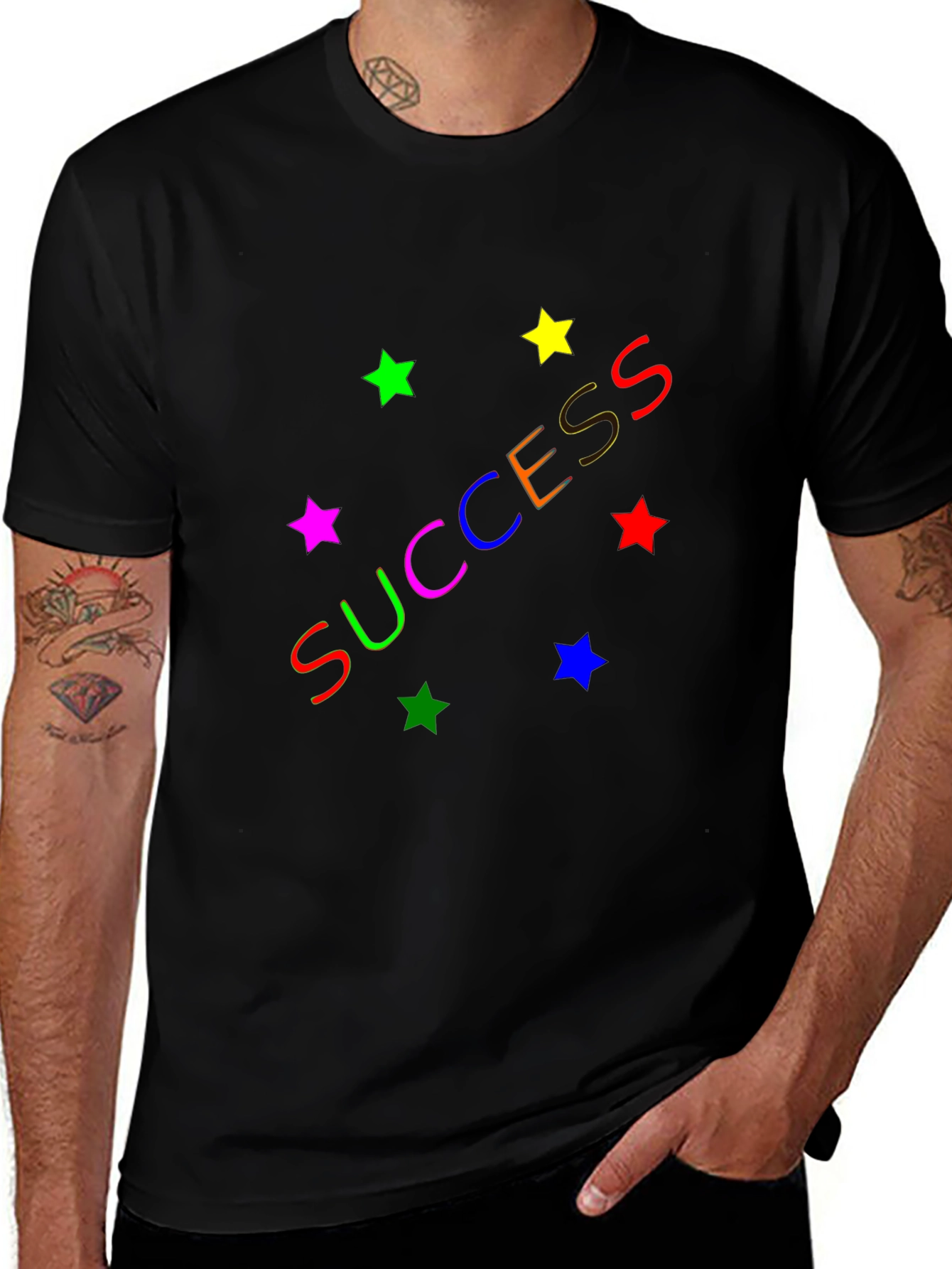 Variant 30 of Success Starry Graphic Print T-Shirt