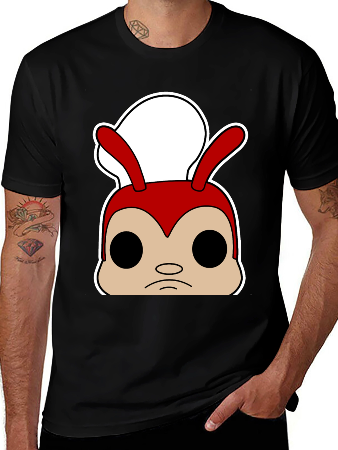 Variant 13 of Jollibee Character Graphic Tee - Black