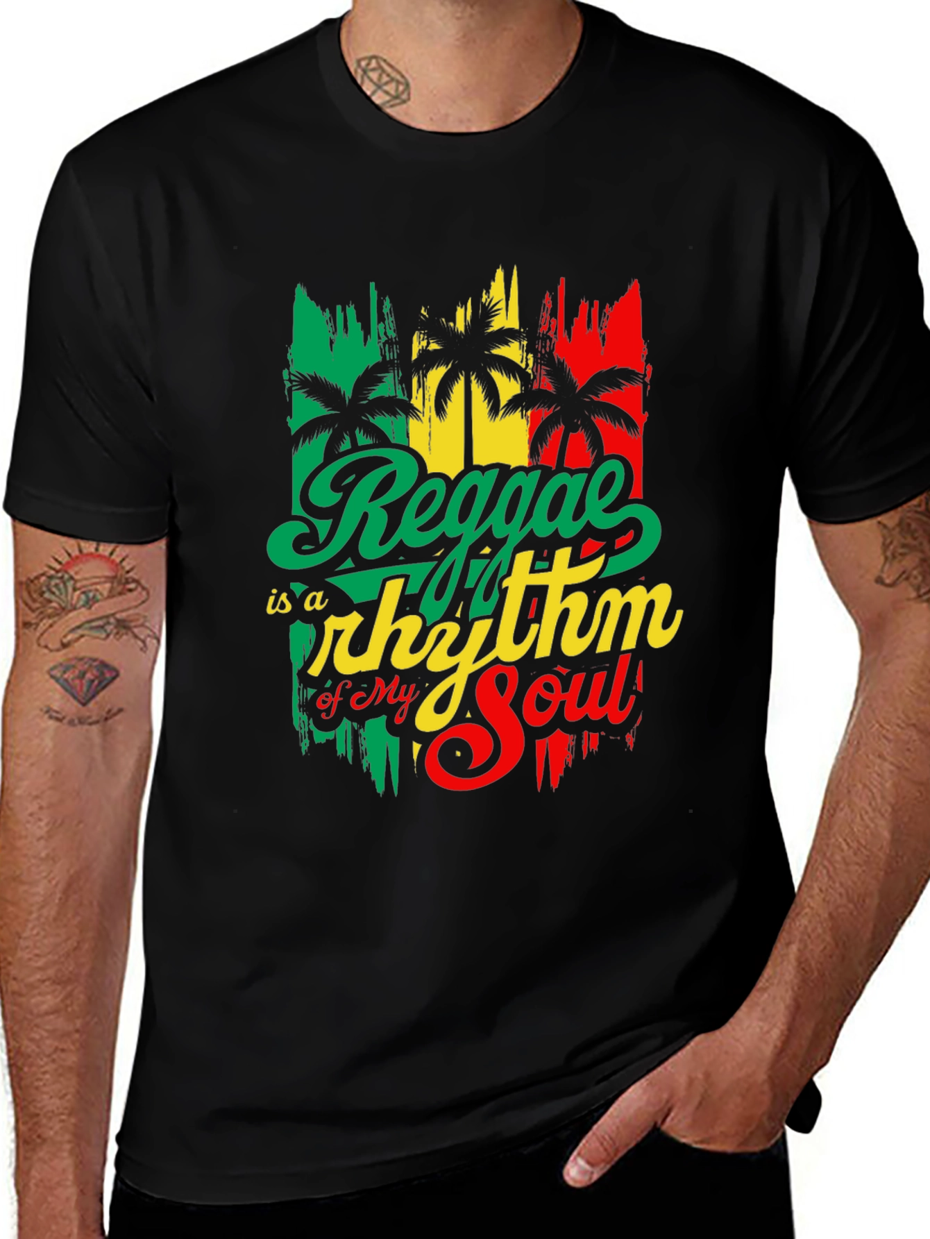 Black Reggae Rhythm Soul T-Shirt main image