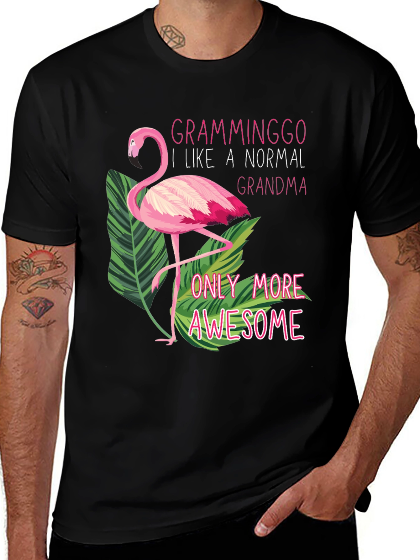 Variant 8 of Gramminggo Flamingo Grandma Graphic Tee