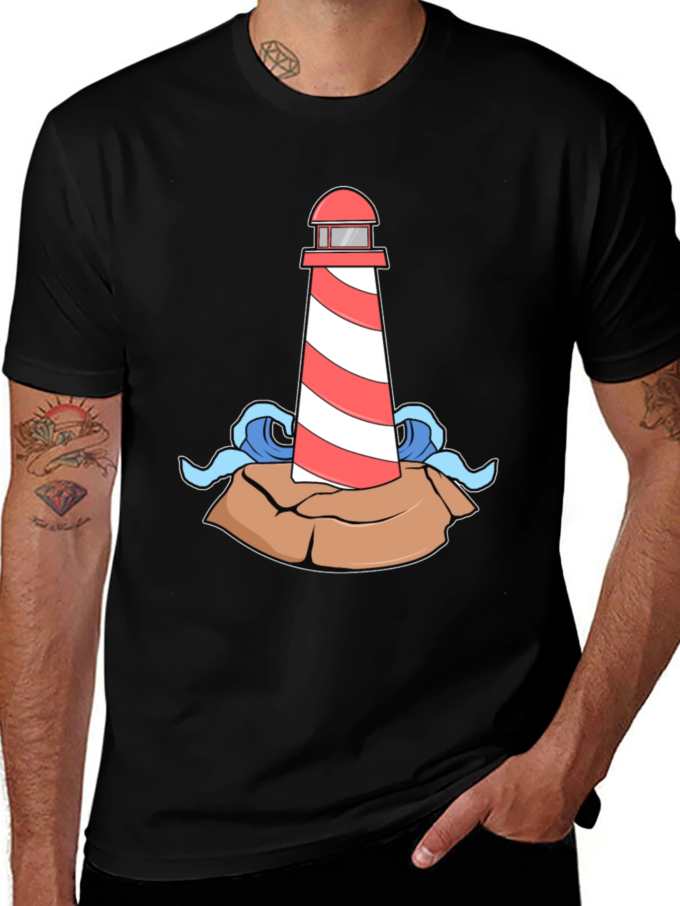 Variant 8 of Lighthouse Graphic Print Tee