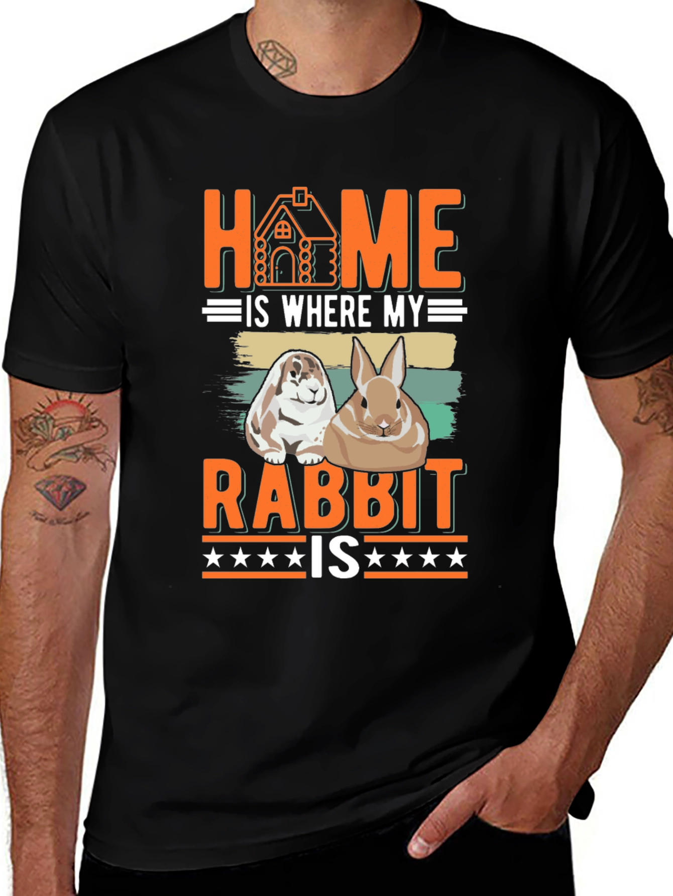 Variant 24 of Home is Where My Rabbit Is T-Shirt