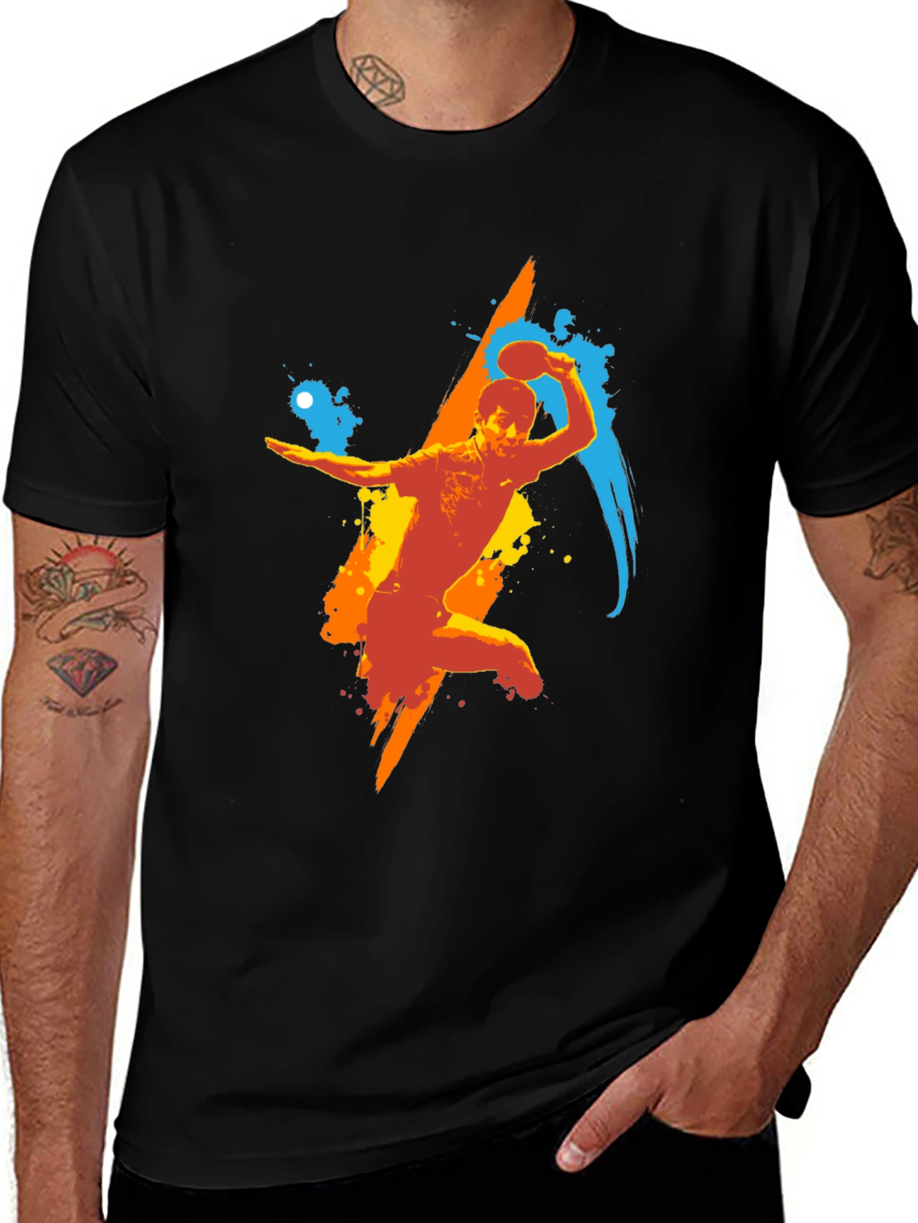 Variant 21 of Dynamic Ping Pong Player Graphic T-Shirt