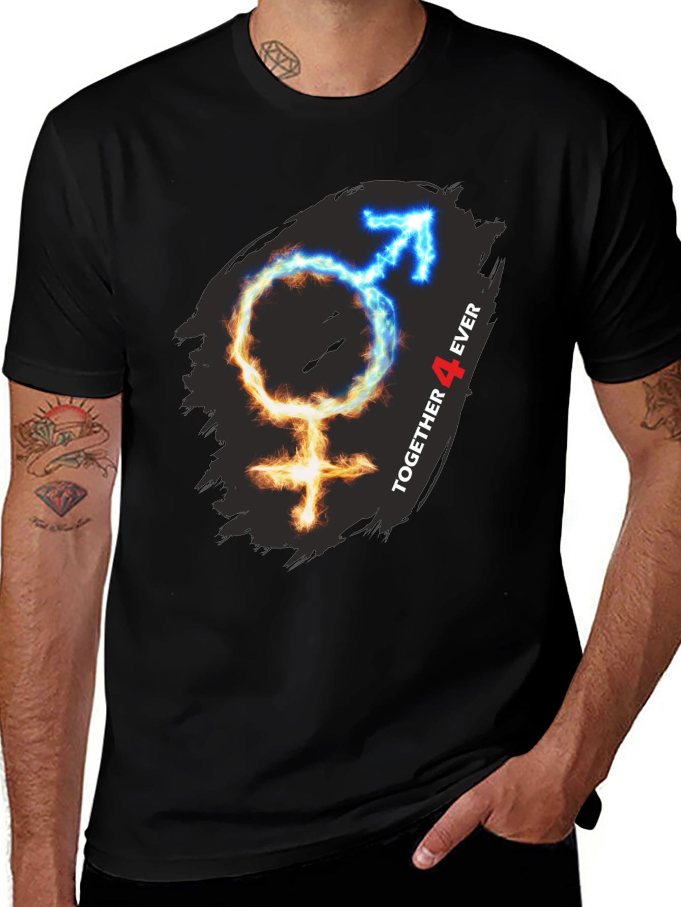 Variant 19 of Together 4 Ever Tee - Gender Symbol Fusion