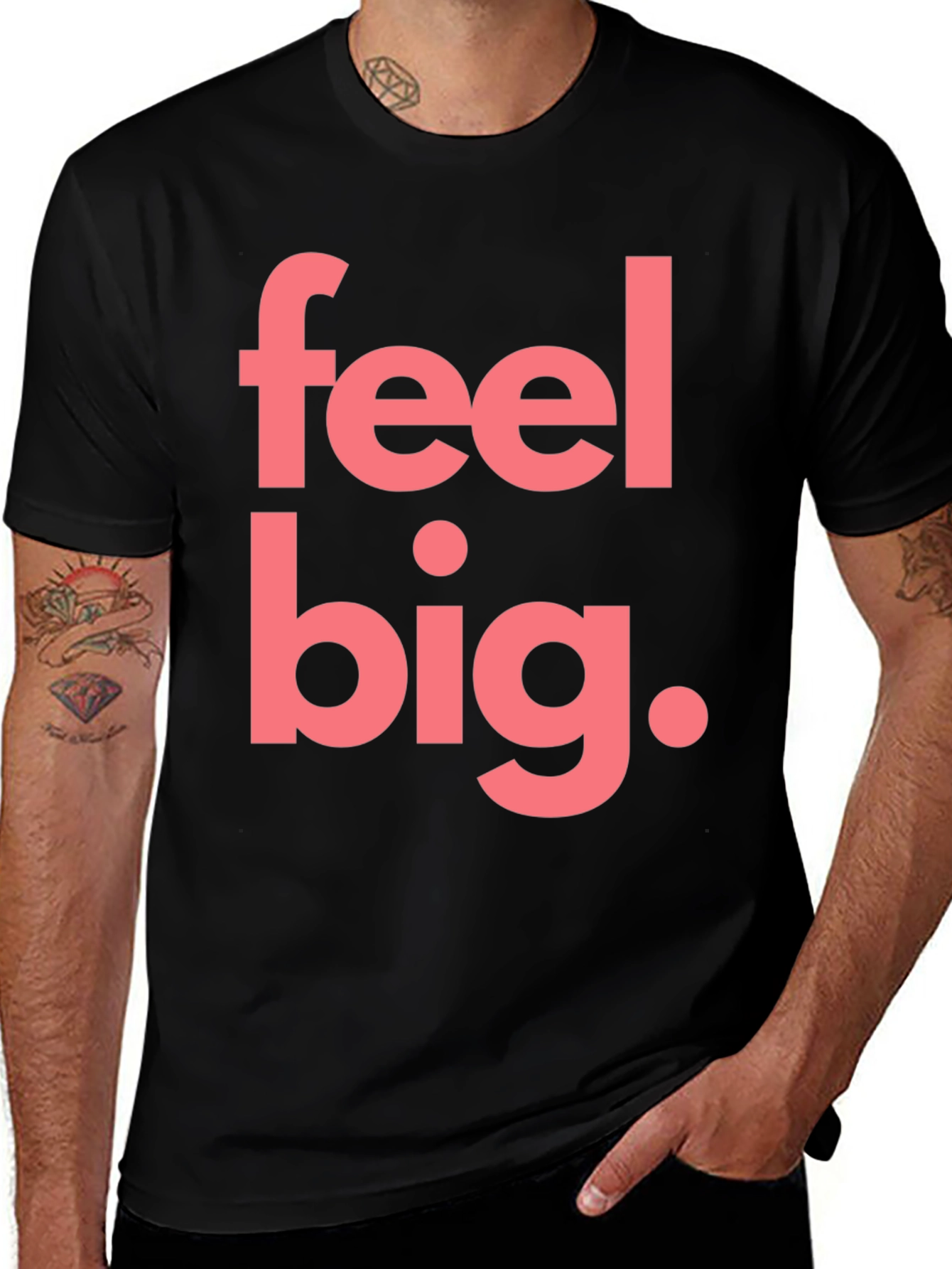 Variant 21 of Feel Big Graphic Tee - Mens Black T-Shirt