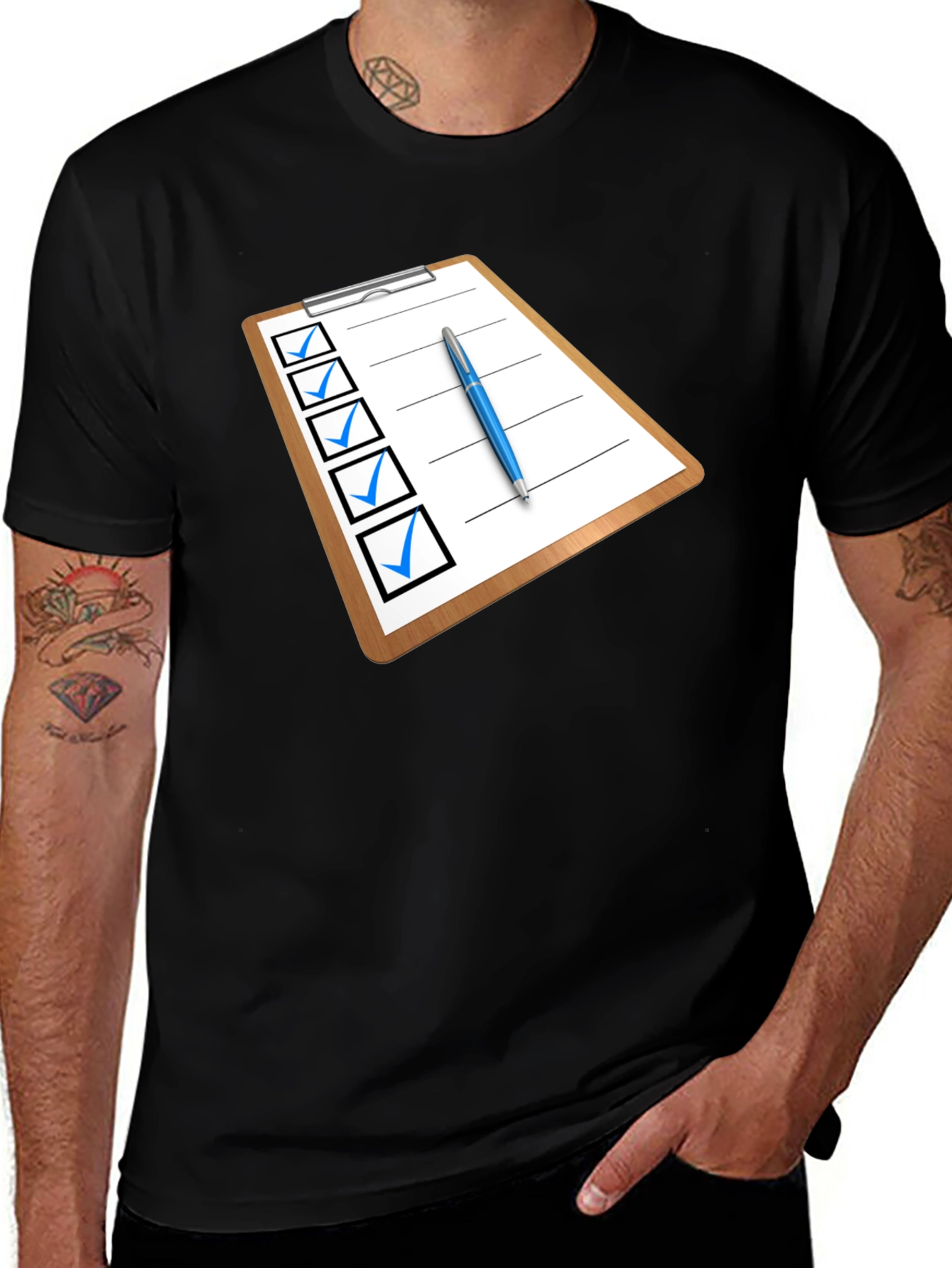 Variant 7 of Checklist Clipboard Graphic T-Shirt