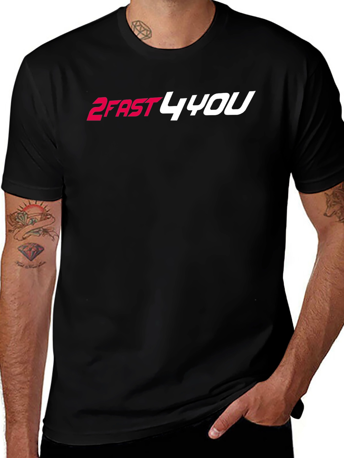 Variant 7 of 2FAST4YOU Graphic Tee - Black Cotton Blend