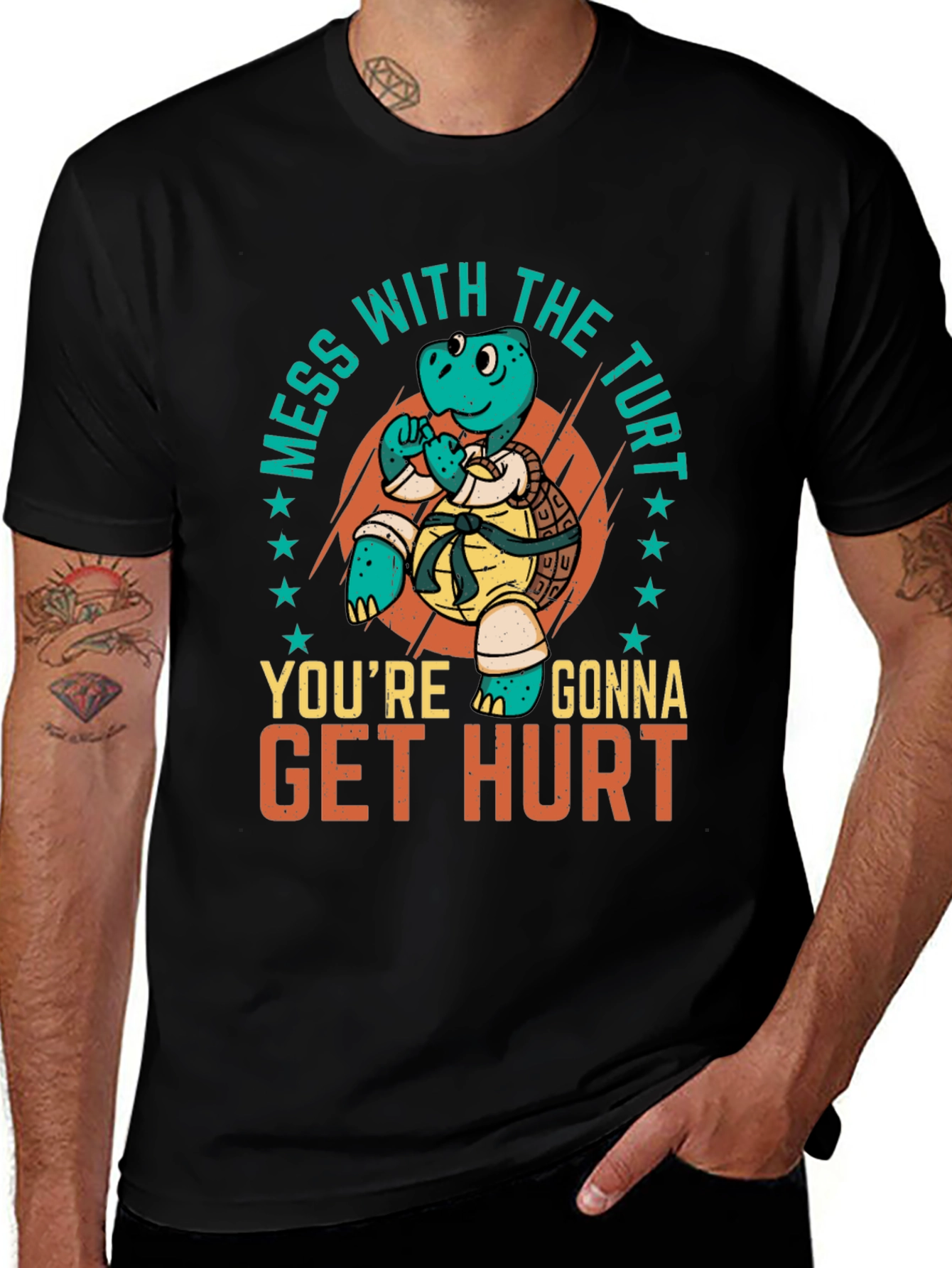 Variant 6 of Martial Arts Turtle T-Shirt - Mess with the Turt