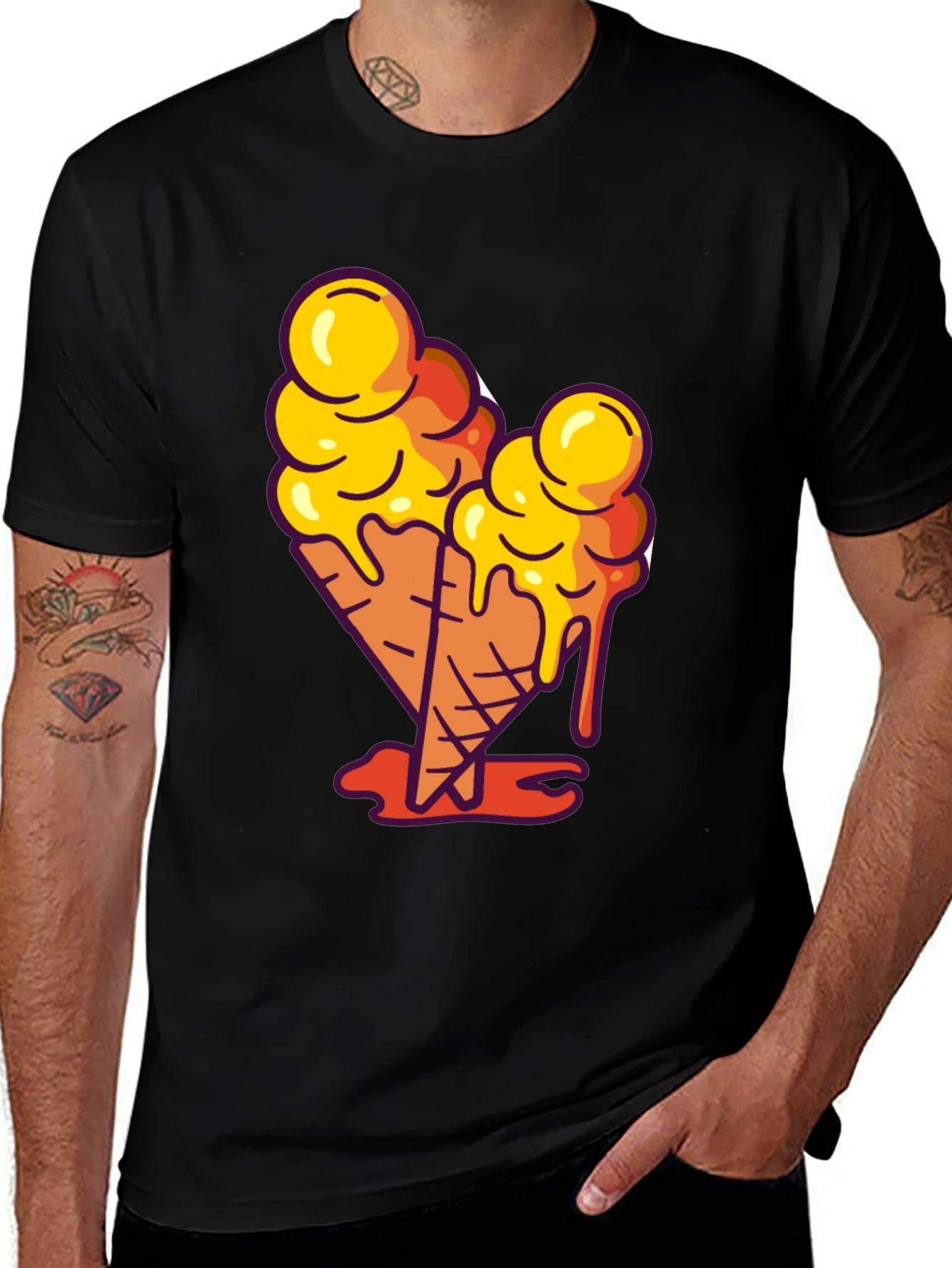 Variant 16 of Ice Cream Cone Graphic Tee - Cool Casual Style