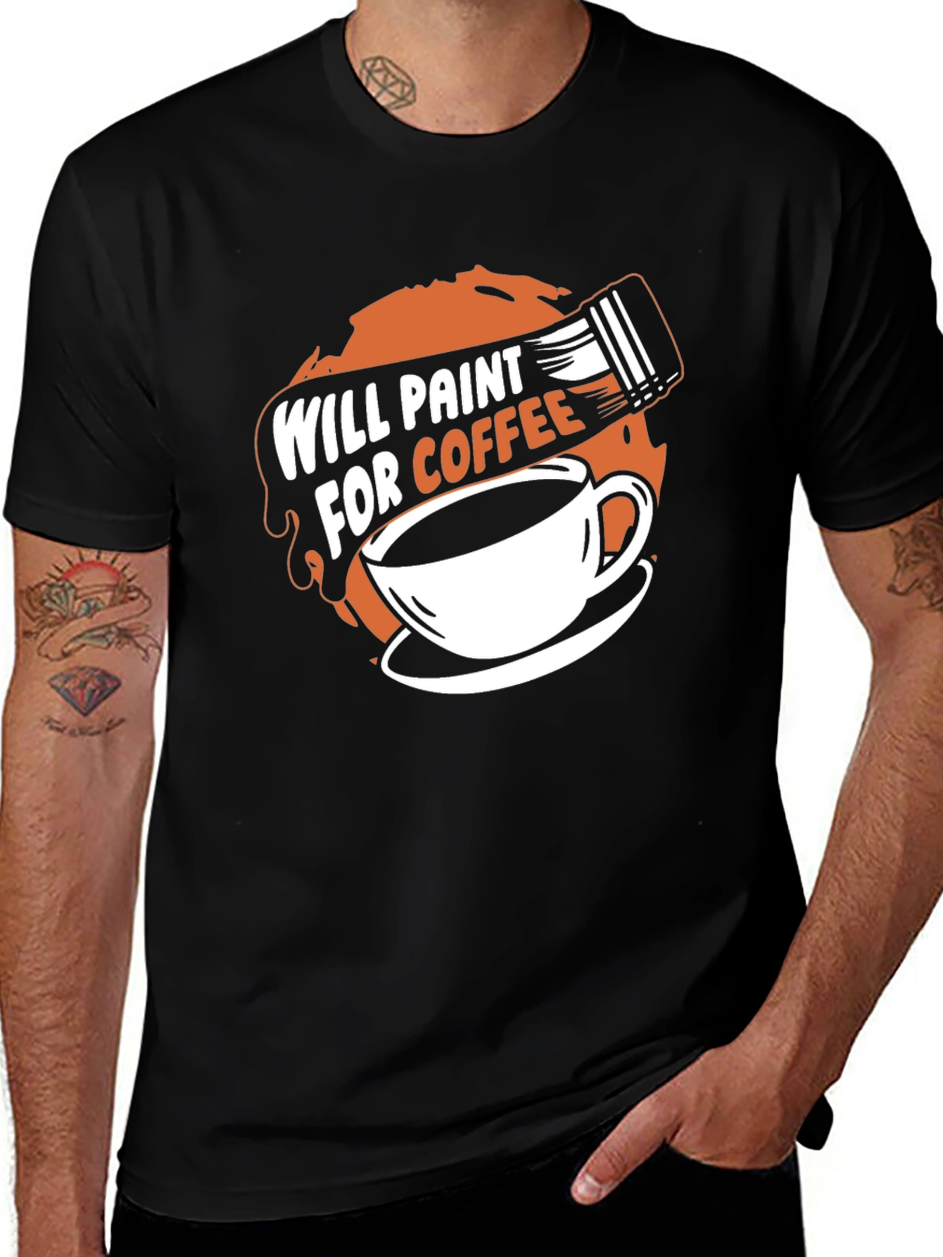 Variant 19 of Will Paint for Coffee T-Shirt