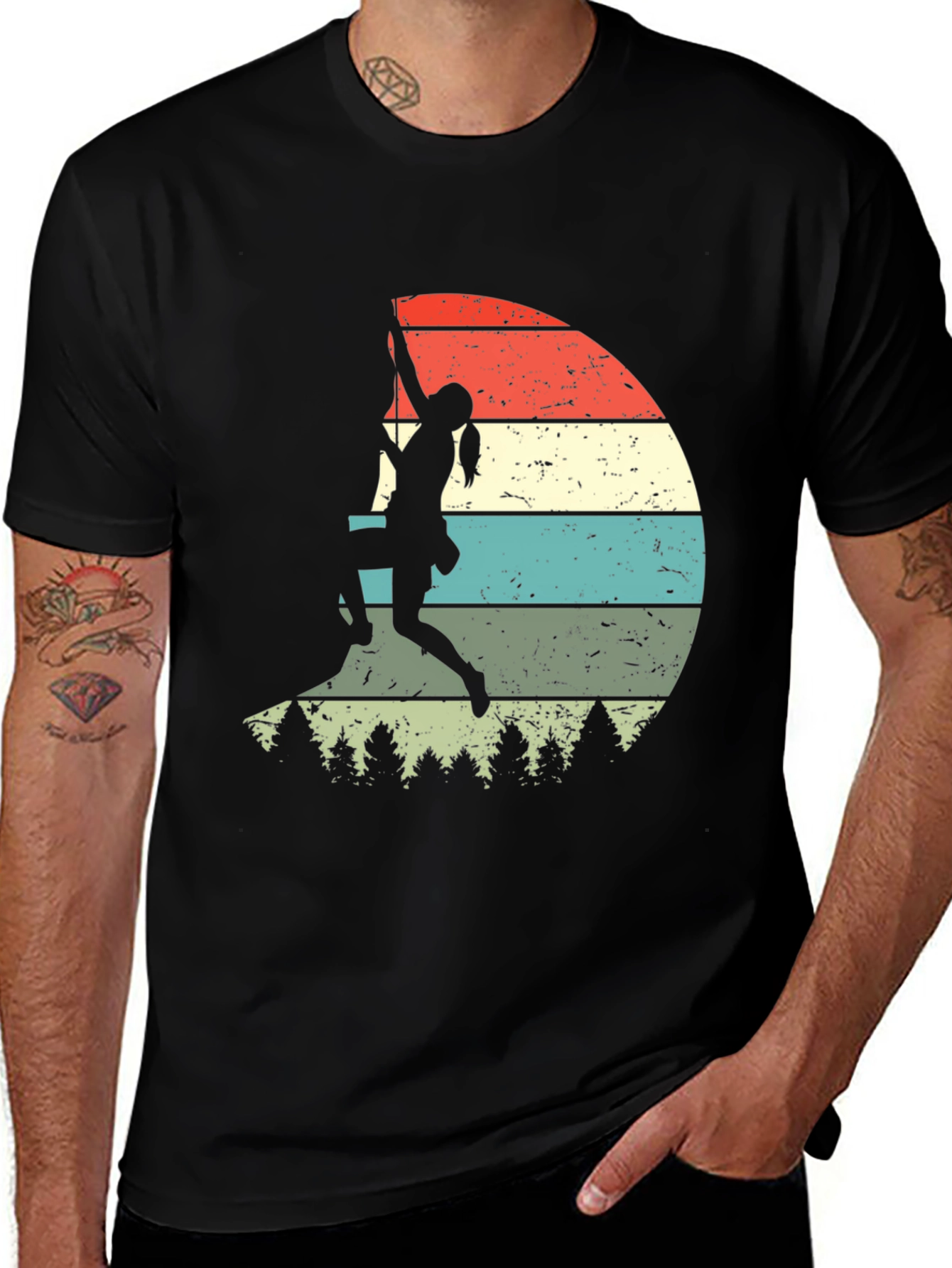 Variant 3 of Retro Rock Climbing T-Shirt - Adventure Tee