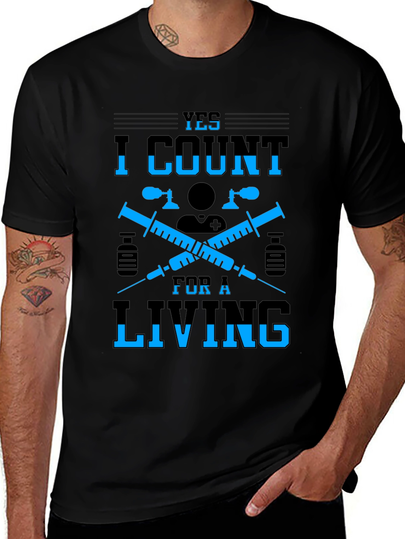 Yes I Count for a Living Graphic T-Shirt
