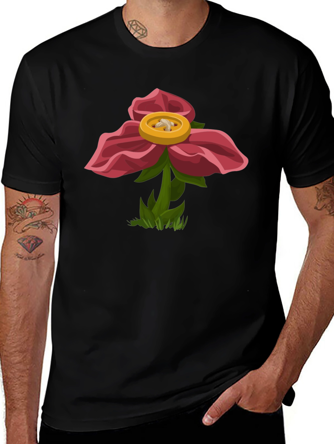 Variant 16 of Floral Graphic Tee - Unique Artistic Design