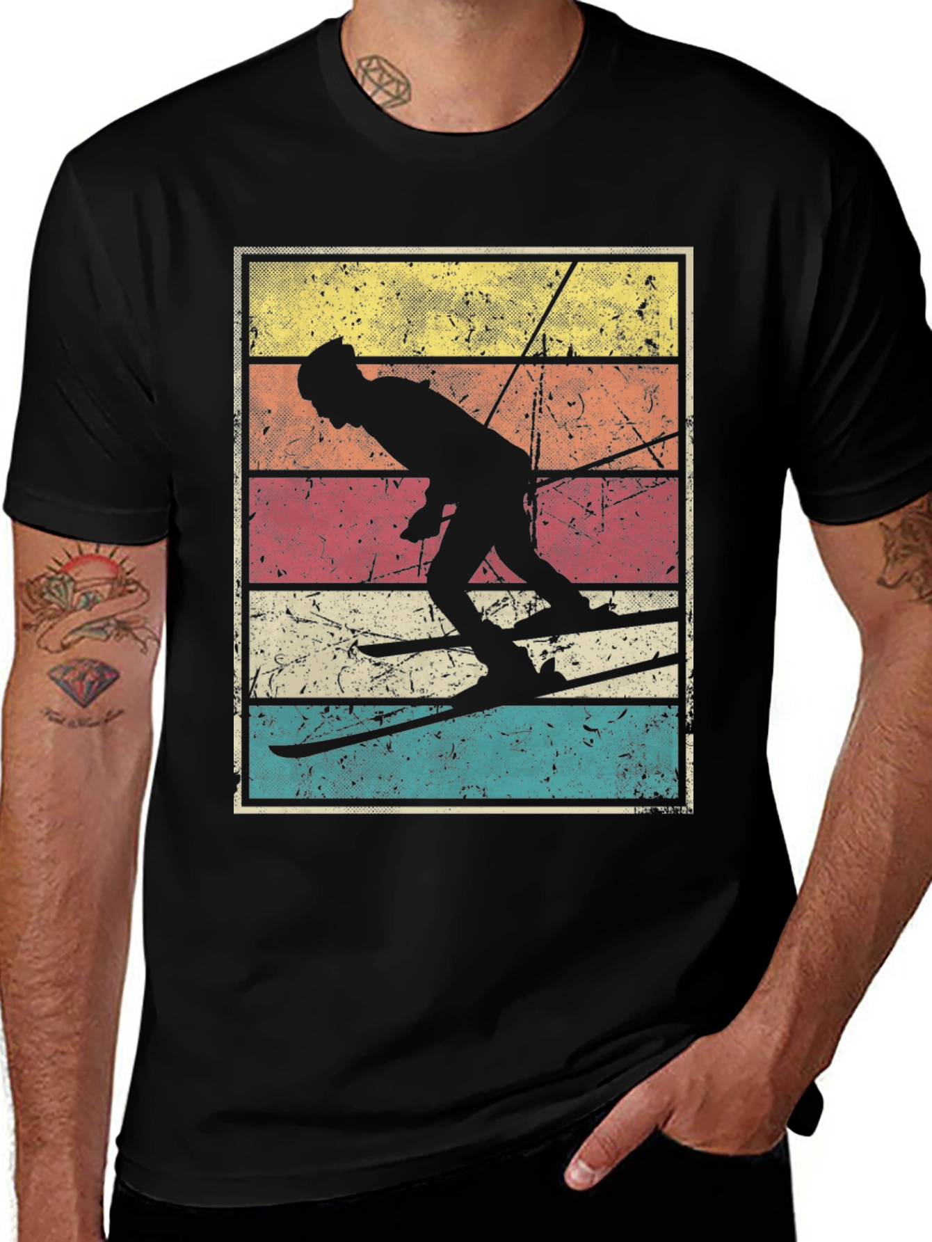 Variant 30 of Vintage Ski T-Shirt - Retro Skier Design