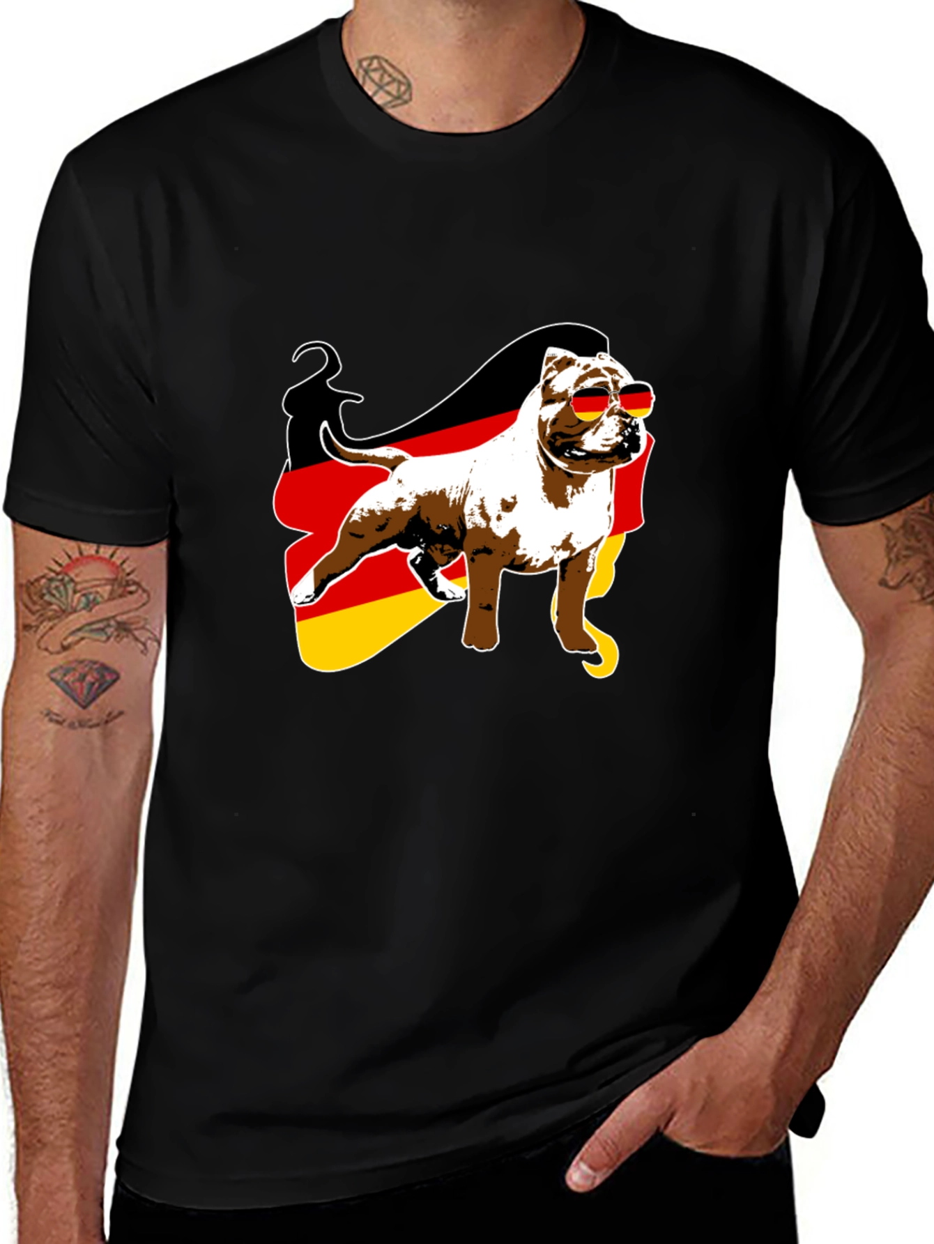 German Flag Pitbull T-Shirt