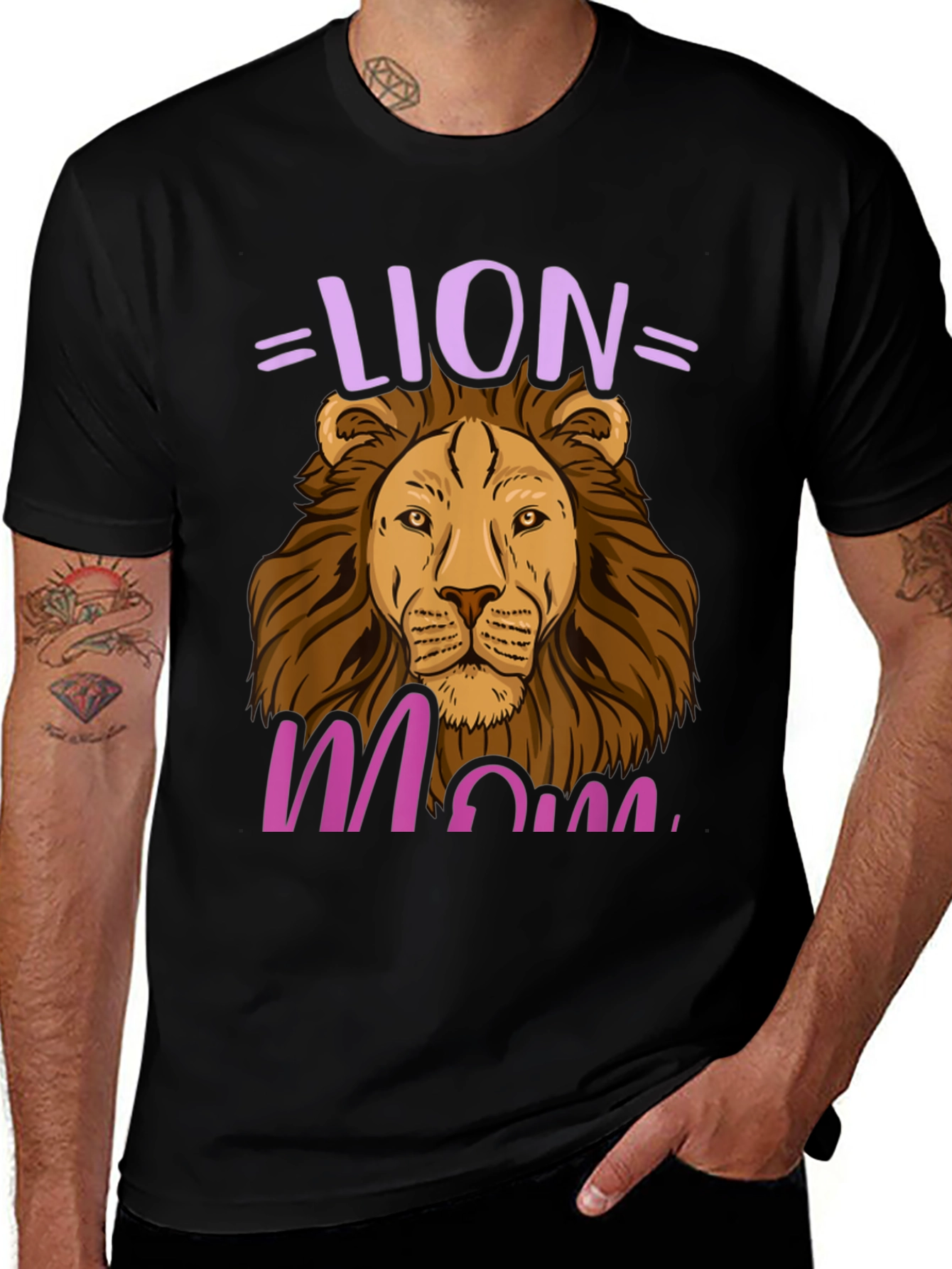 Variant 2 of Lion Mom Graphic Tee - Cute Animal Lover Shirt