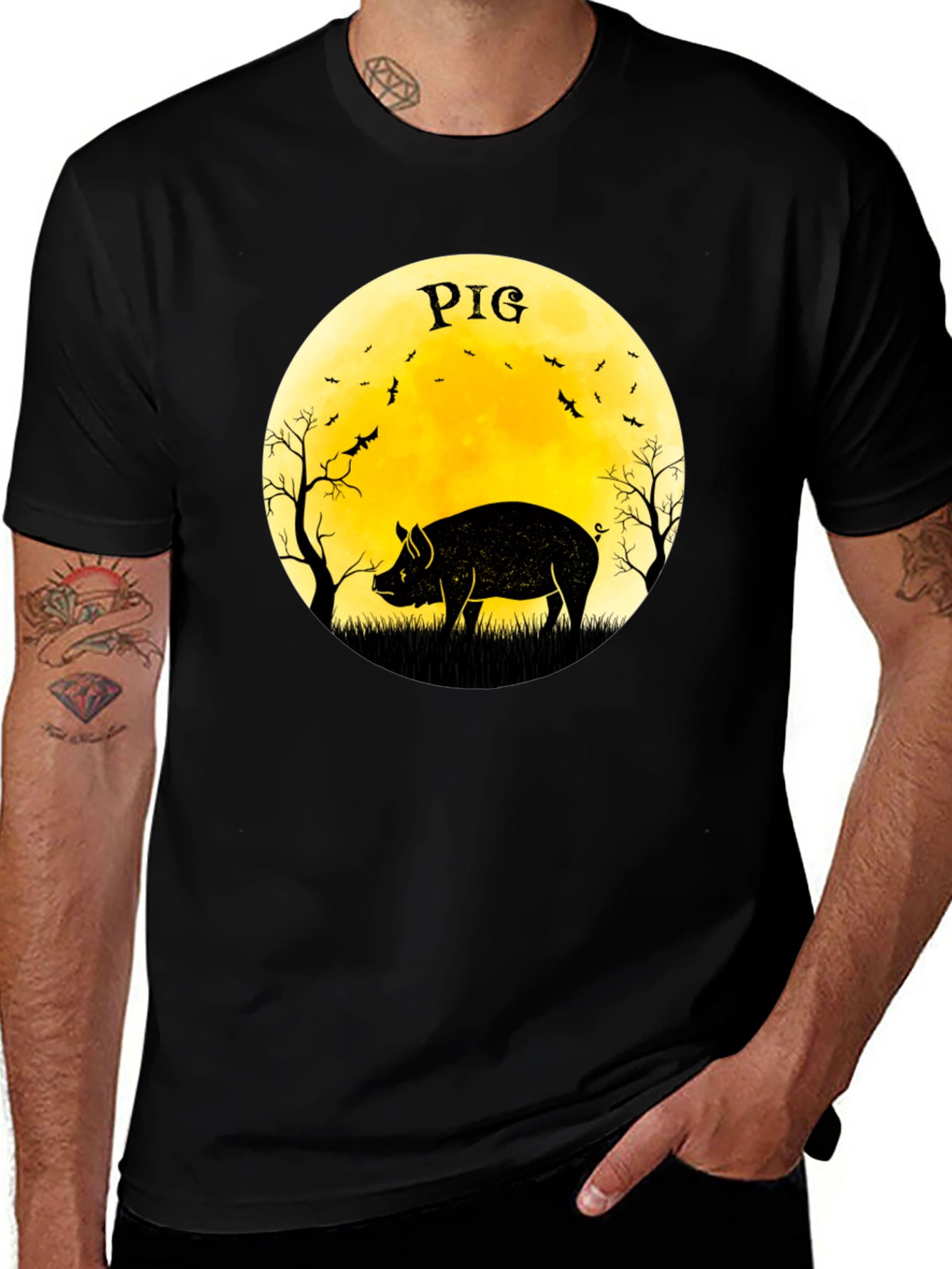 Variant 28 of Pig Moon Halloween T-Shirt