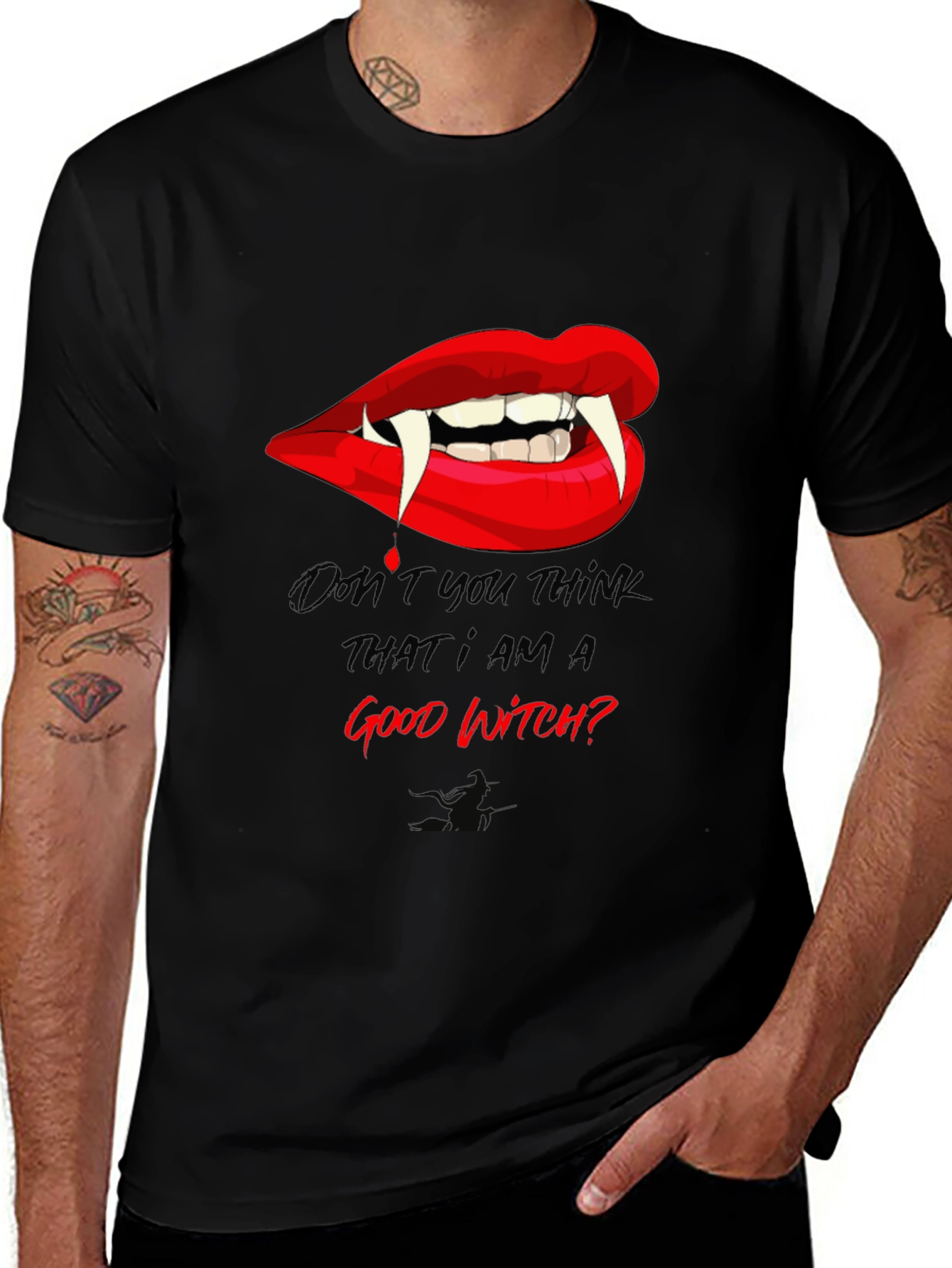 Variant 27 of Vampire Lips "Good Witch?" Graphic T-Shirt