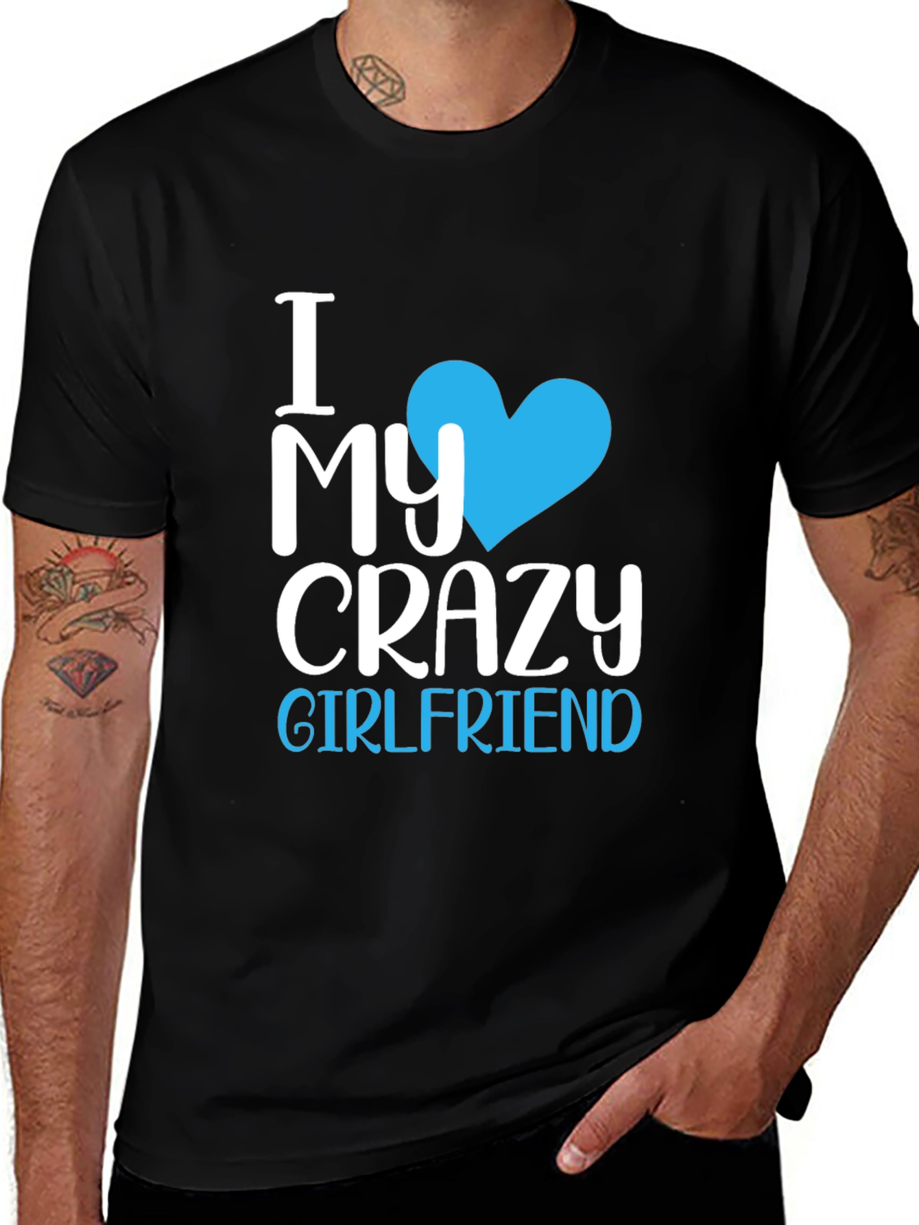 Variant 7 of I Love My Crazy Girlfriend T-Shirt - Novelty Tee