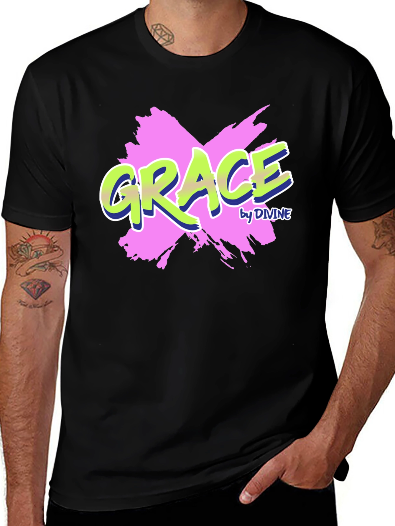 Grace by Divine Black T-Shirt