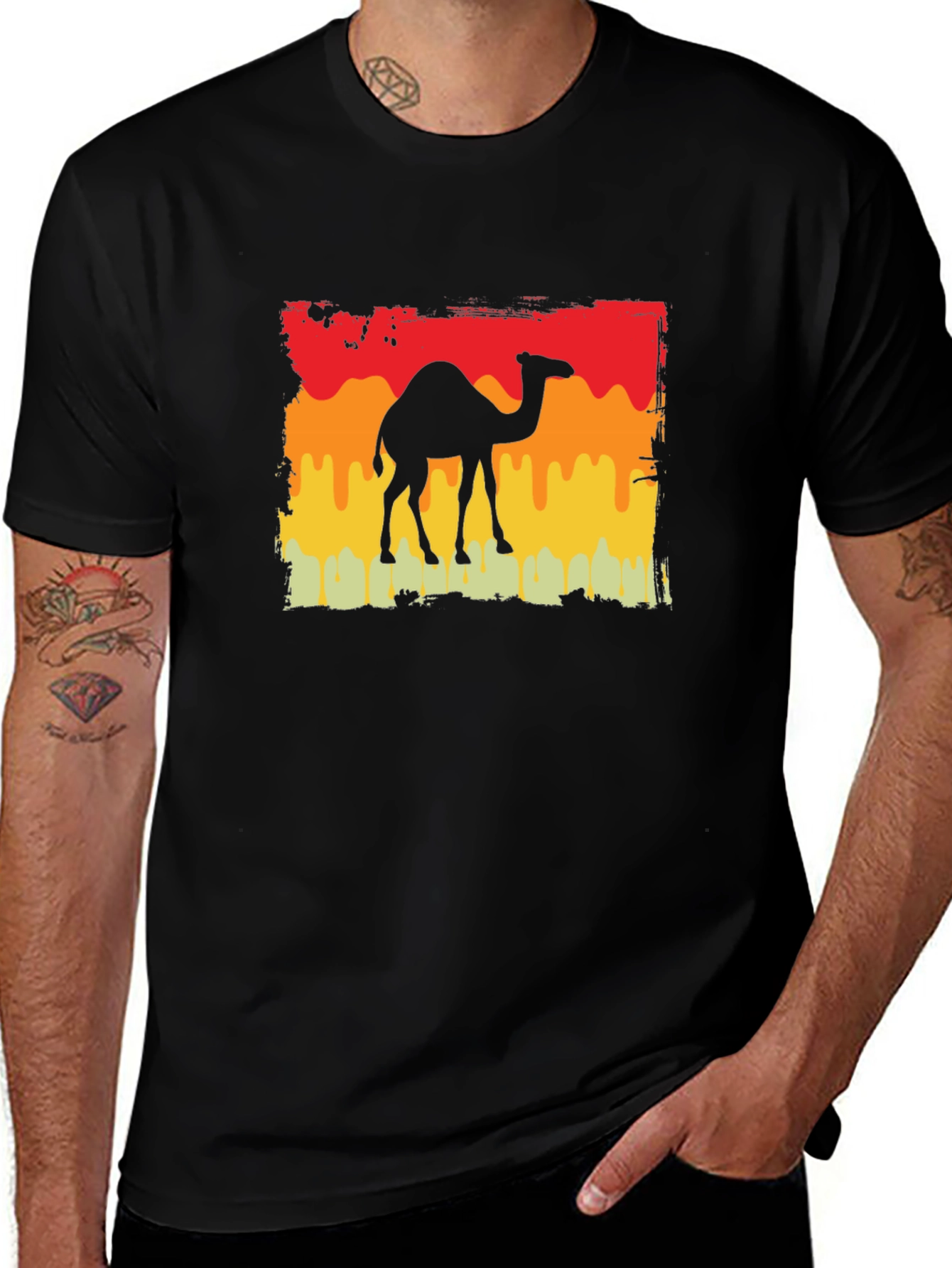 Variant 11 of Camel Silhouette Retro T-Shirt