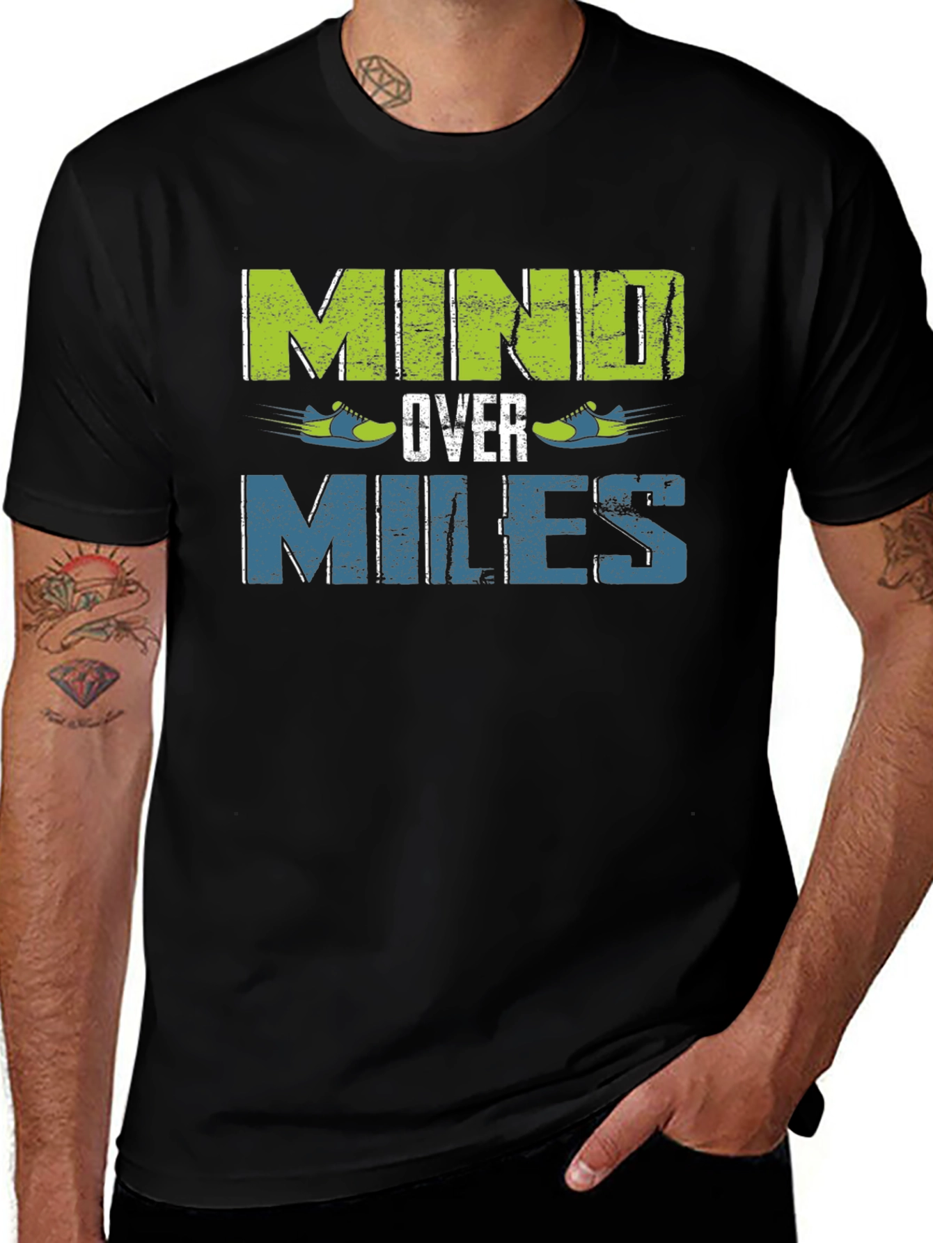 Variant 2 of Mind Over Miles Graphic T-Shirt - Running Motivation