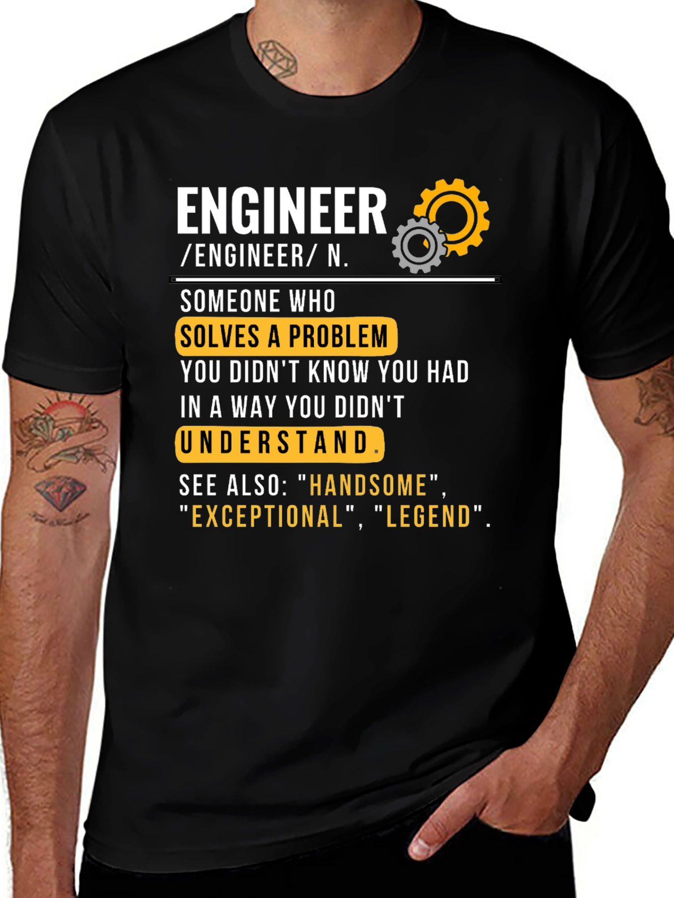 Variant 16 of Engineer Definition T-Shirt: Solves Problems You Didn't Know You Had