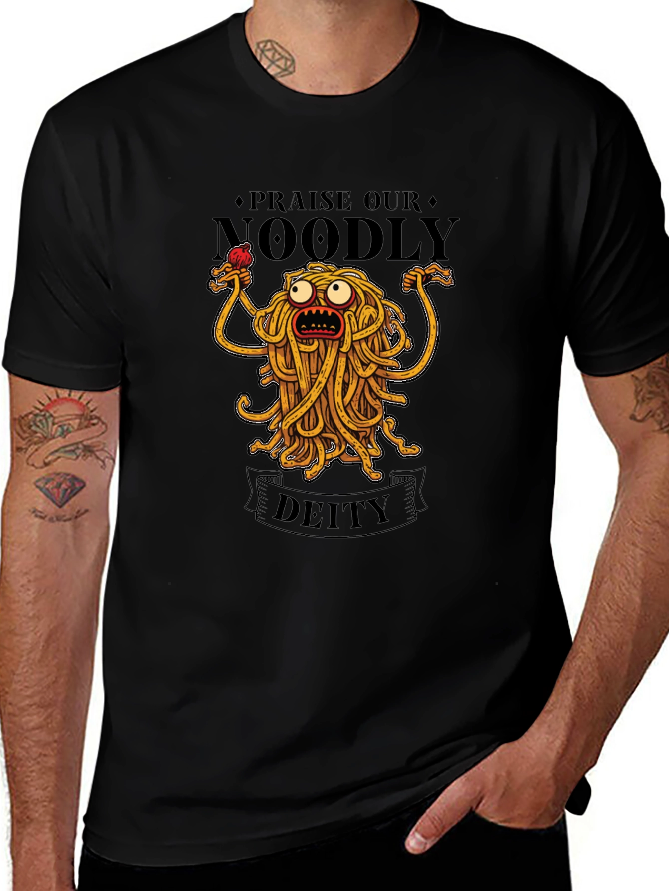 Variant 26 of Noodly Deity Graphic T-Shirt