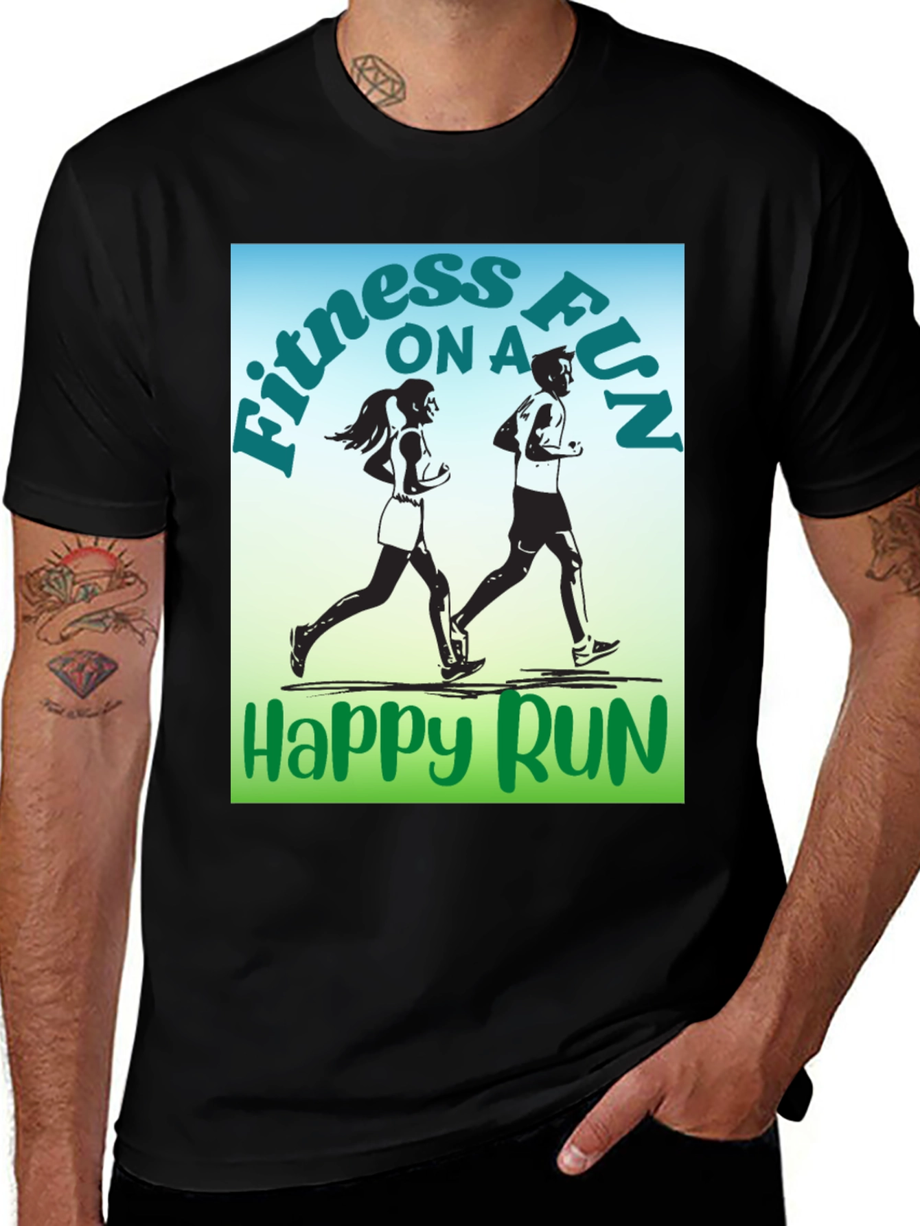 Variant 25 of Fitness Fun Run Graphic T-Shirt