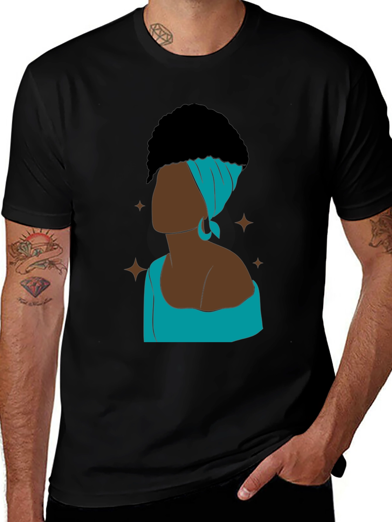 Variant 5 of Elegant Afro Woman Graphic T-Shirt