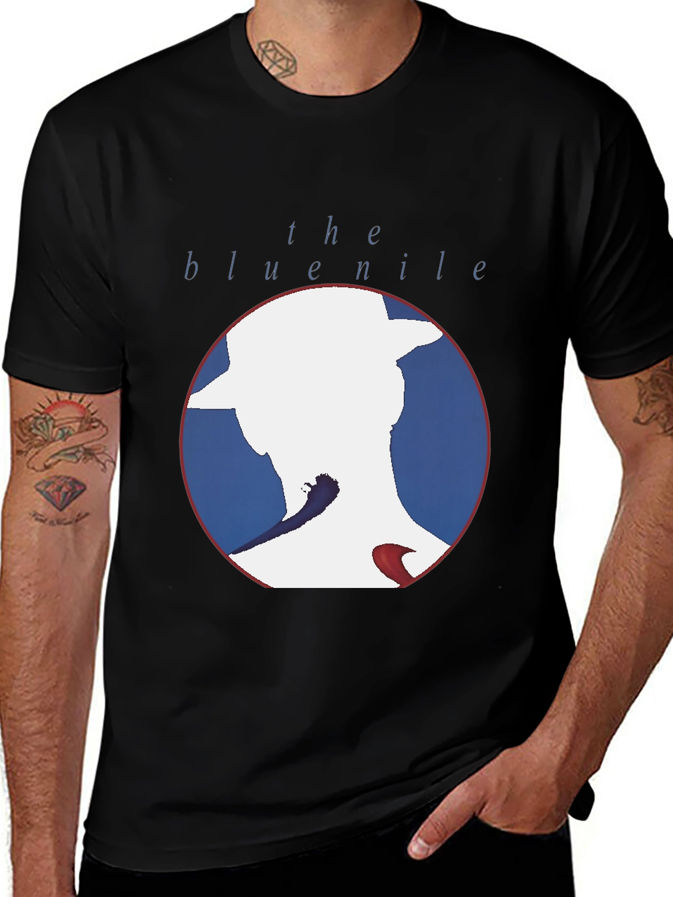 Variant 11 of The Blue Nile Graphic Tee - Black Cotton T-Shirt