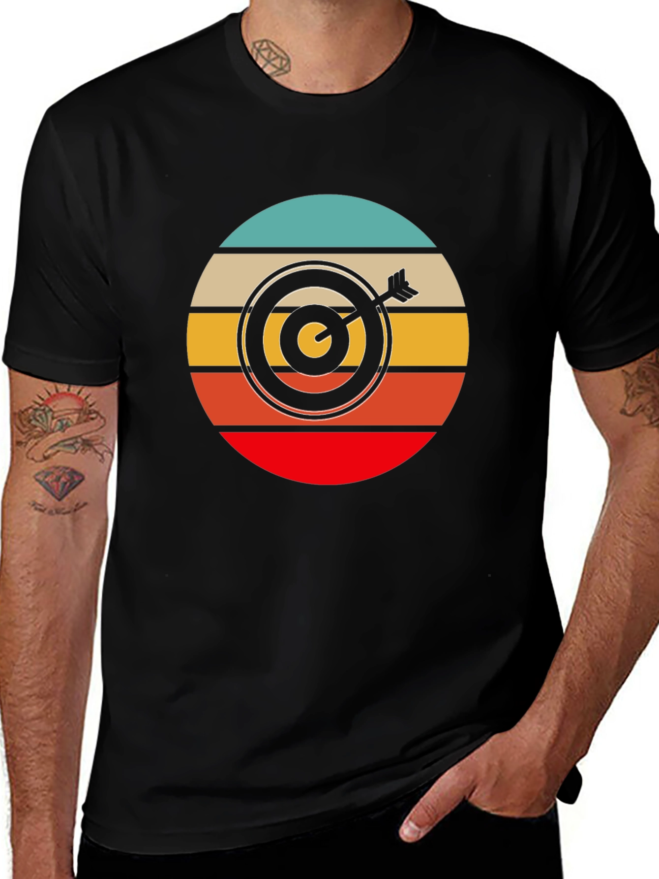 Variant 21 of Retro Target T-Shirt - Bullseye Design