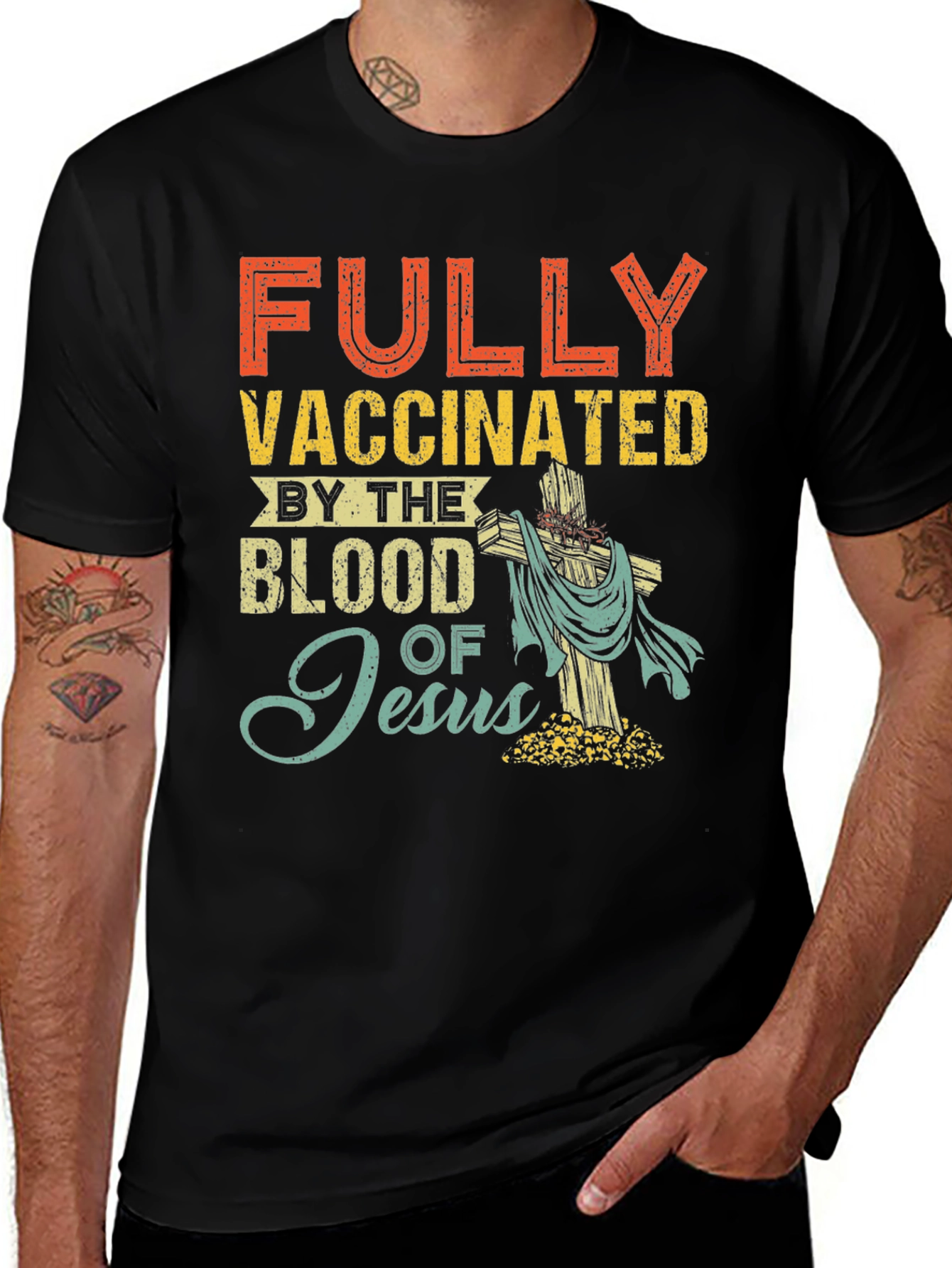 Fully Vaccinated By The Blood Of Jesus T-Shirt