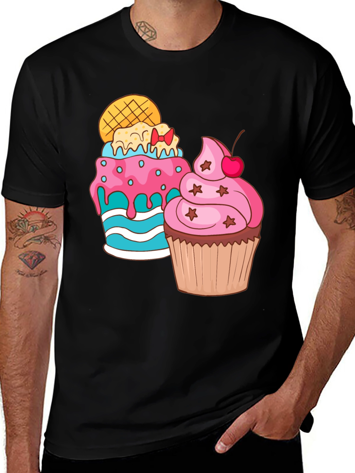Variant 5 of Sweet Treat T-Shirt: Cupcake Graphic Tee