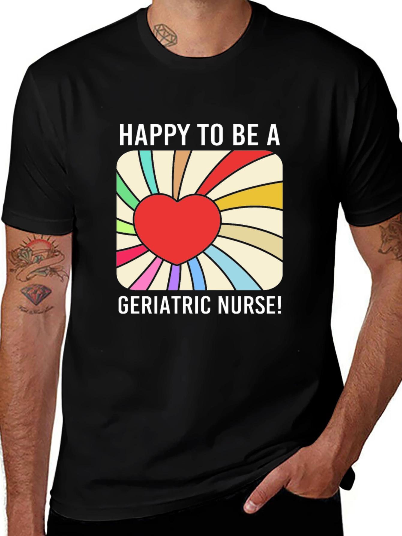 Variant 29 of Geriatric Nurse Pride T-Shirt: Happy to Be a Nurse!