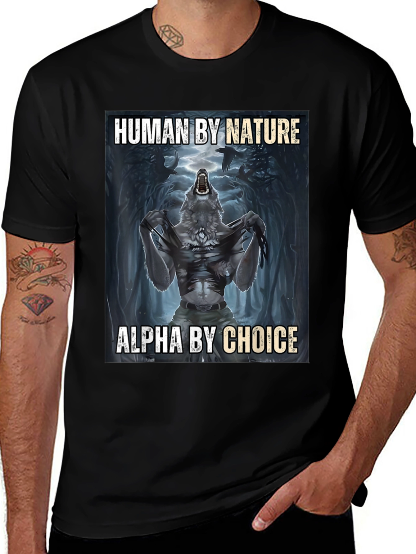 Variant 2 of Human by Nature Alpha by Choice T-Shirt