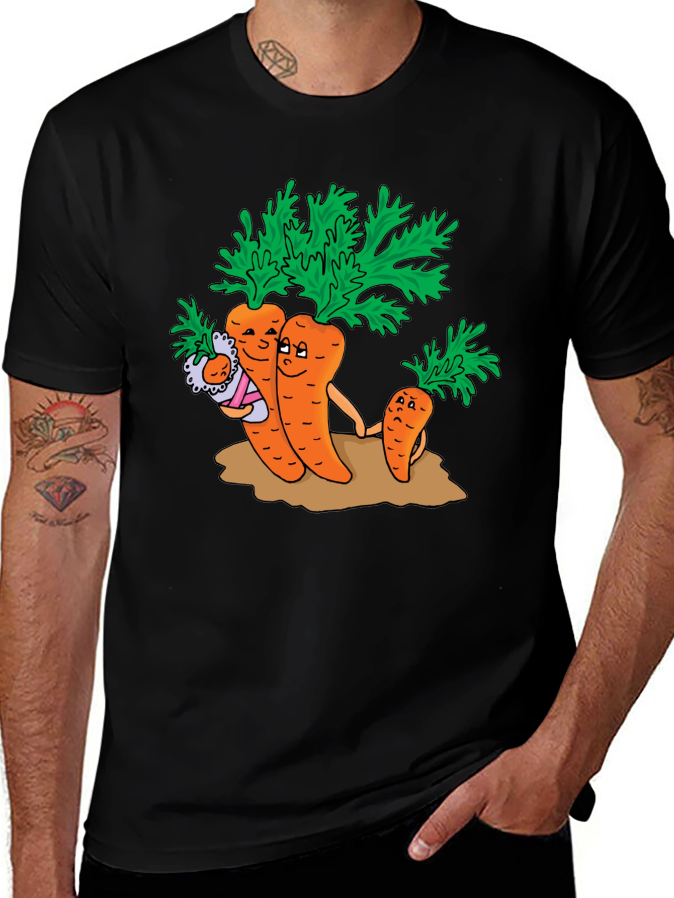 Variant 10 of Carrot Family Graphic T-Shirt