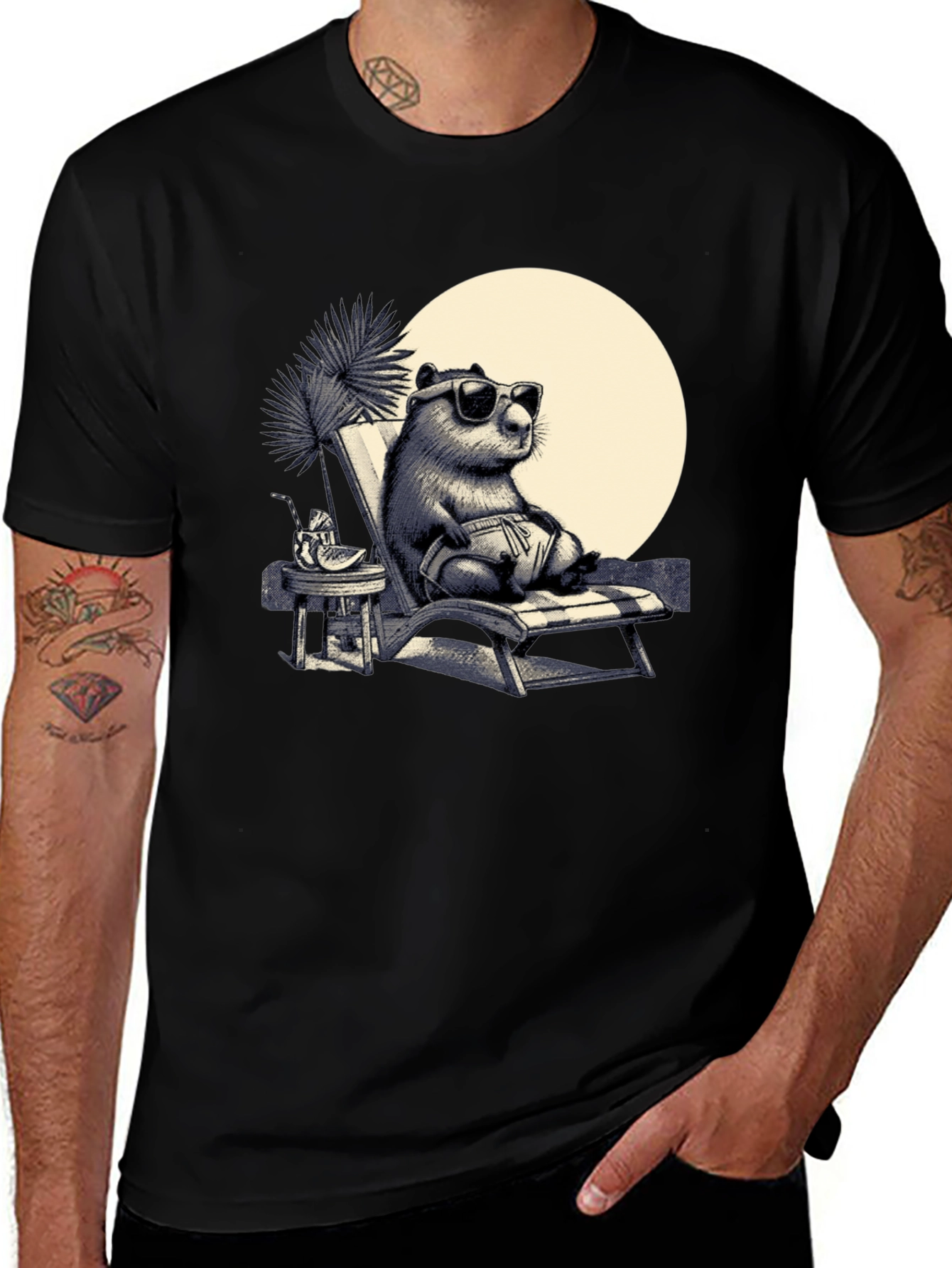 Variant 24 of Cool Capybara Beach T-Shirt