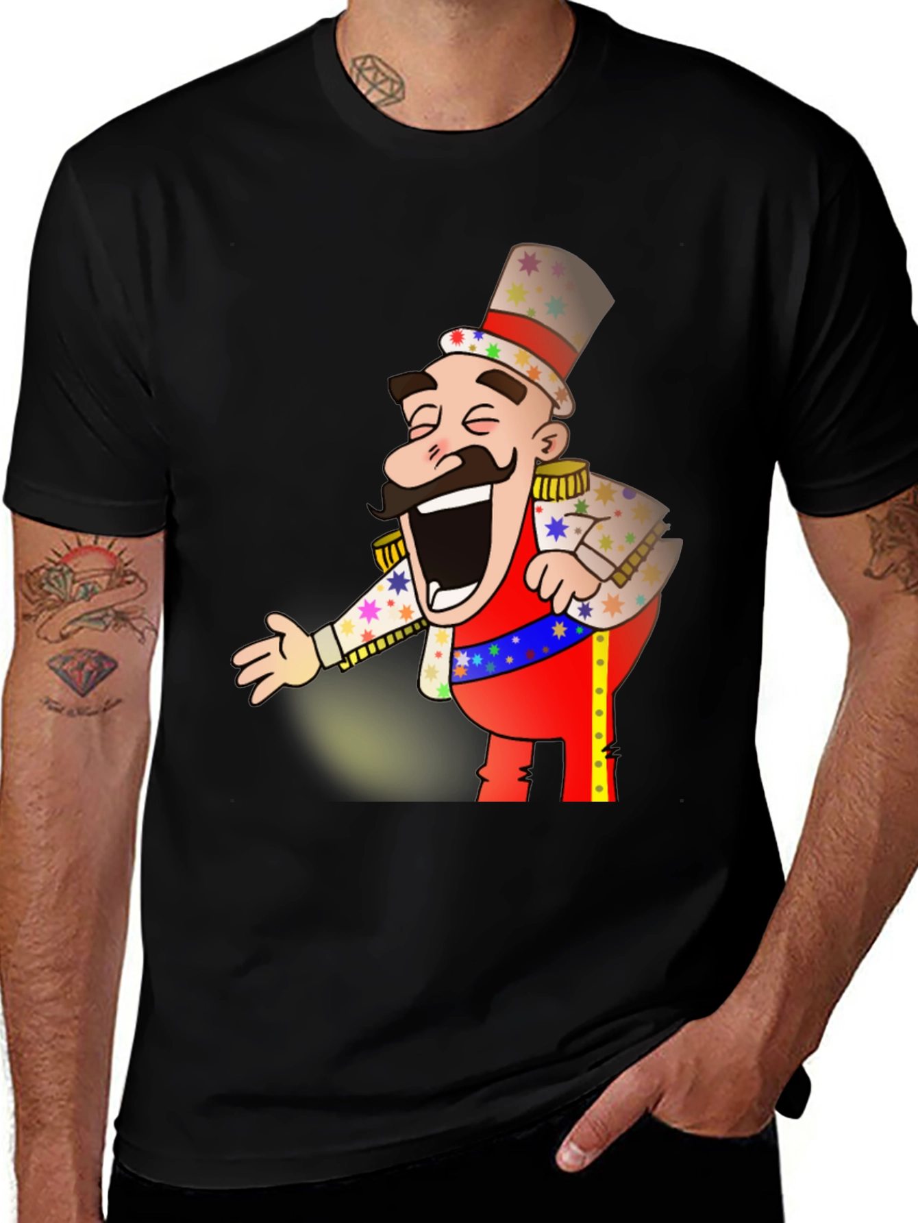 Variant 9 of Funny Cartoon Ringmaster T-Shirt