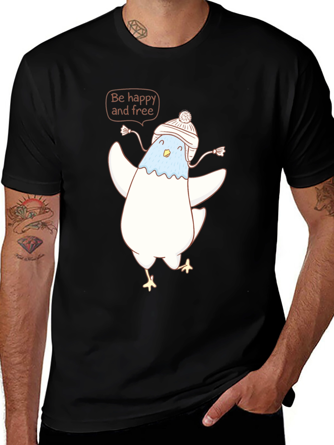 Variant 30 of Be Happy & Free Bird T-Shirt