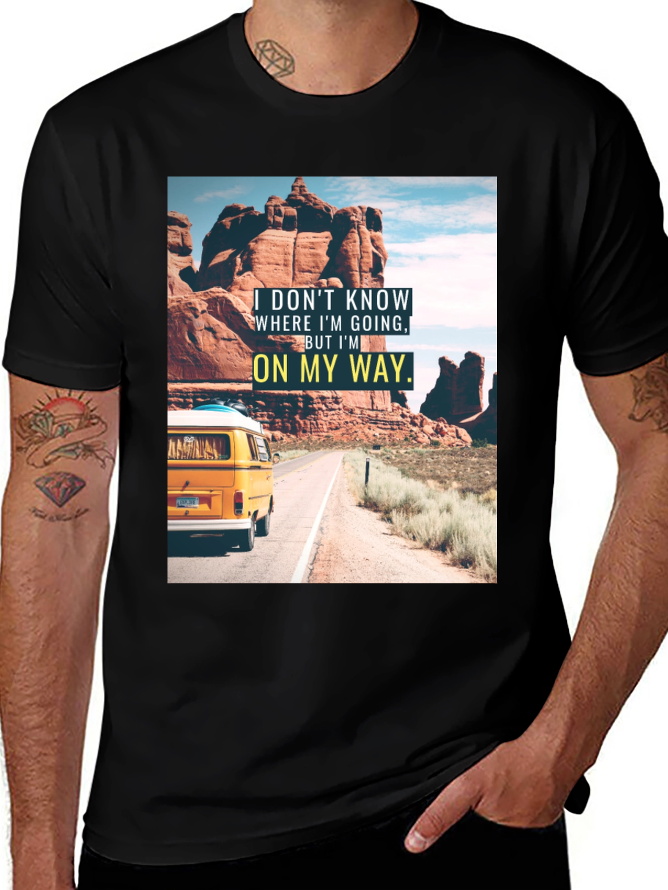 Variant 9 of On My Way Graphic Tee - Adventure Road Trip T-Shirt