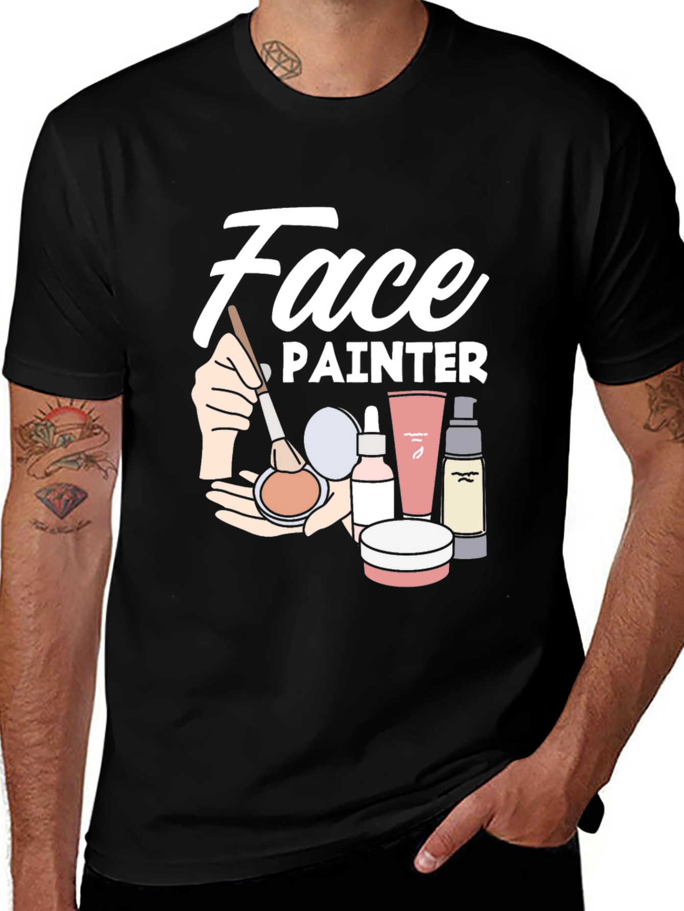 Face Painter Graphic Tee - Black Unisex T-Shirt