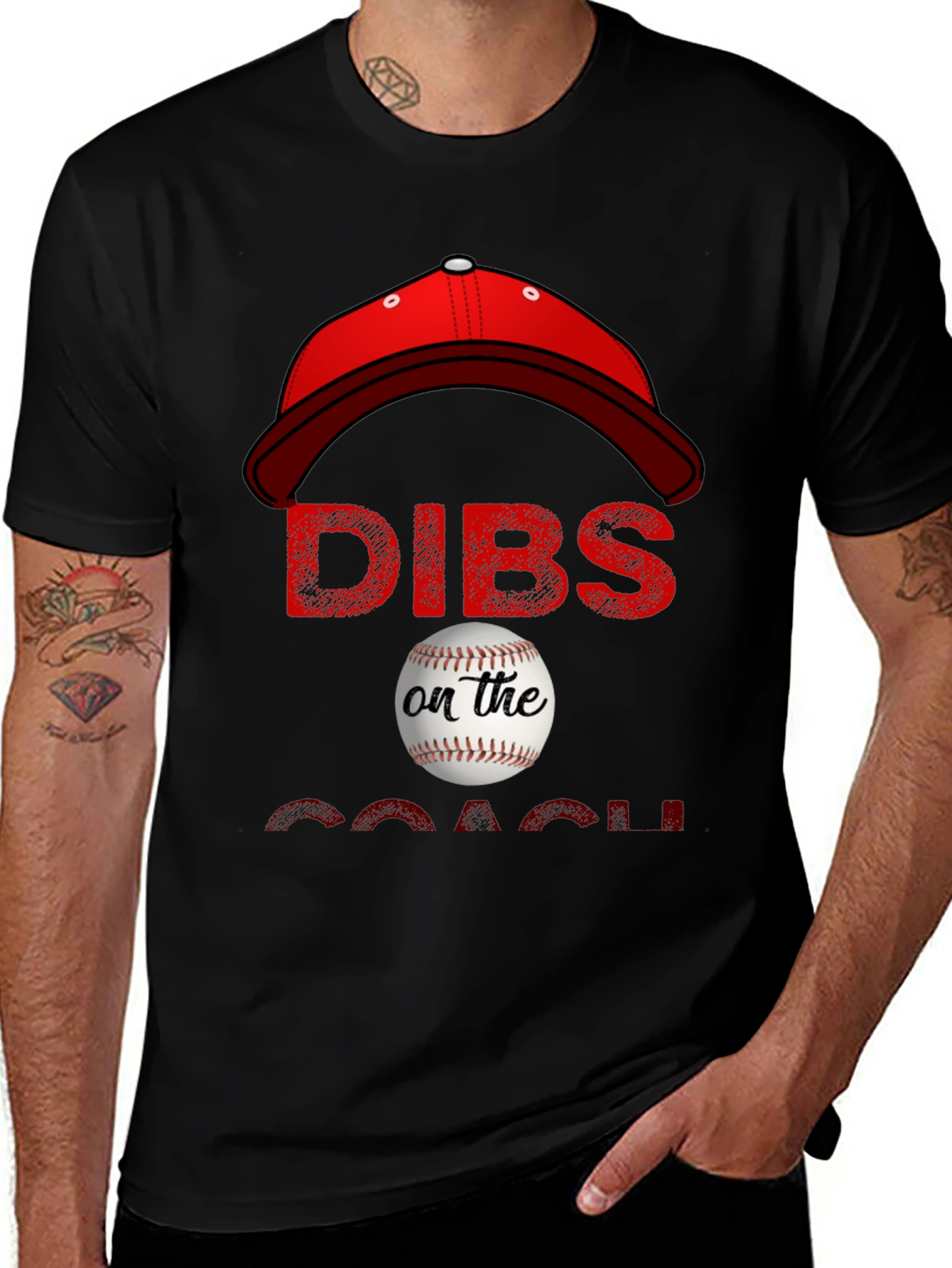 Variant 22 of Dibs on the Coach Baseball T-Shirt