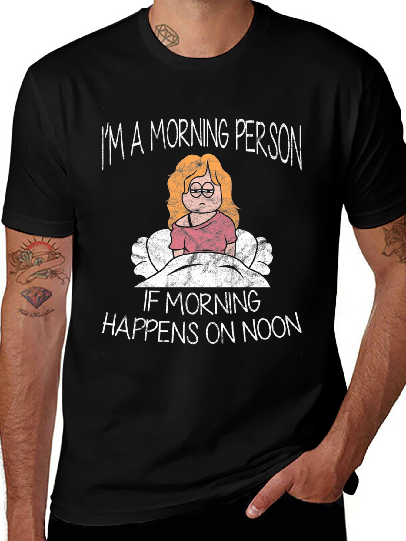 Variant 12 of Funny "Morning Person" Graphic Tee