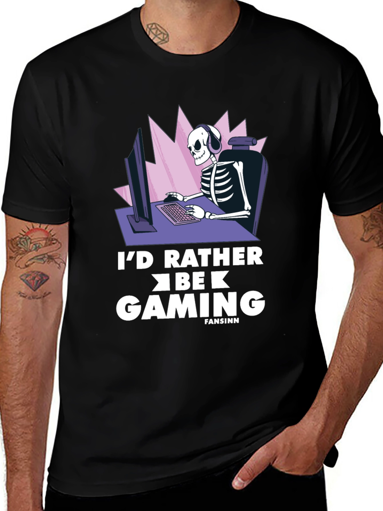 Variant 11 of I'd Rather Be Gaming T-Shirt