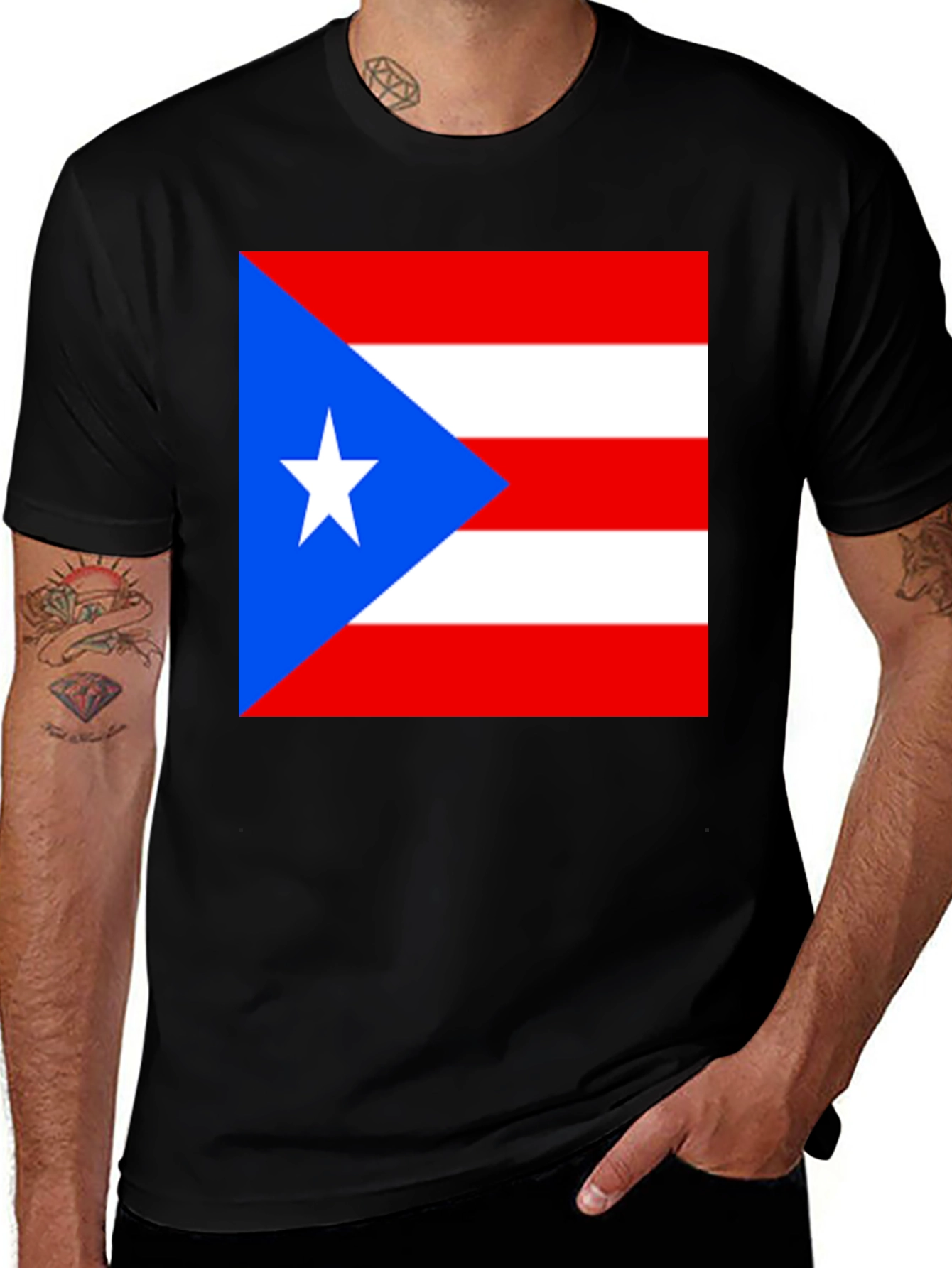 Variant 4 of Puerto Rico Flag T-Shirt - Boricua Pride Tee