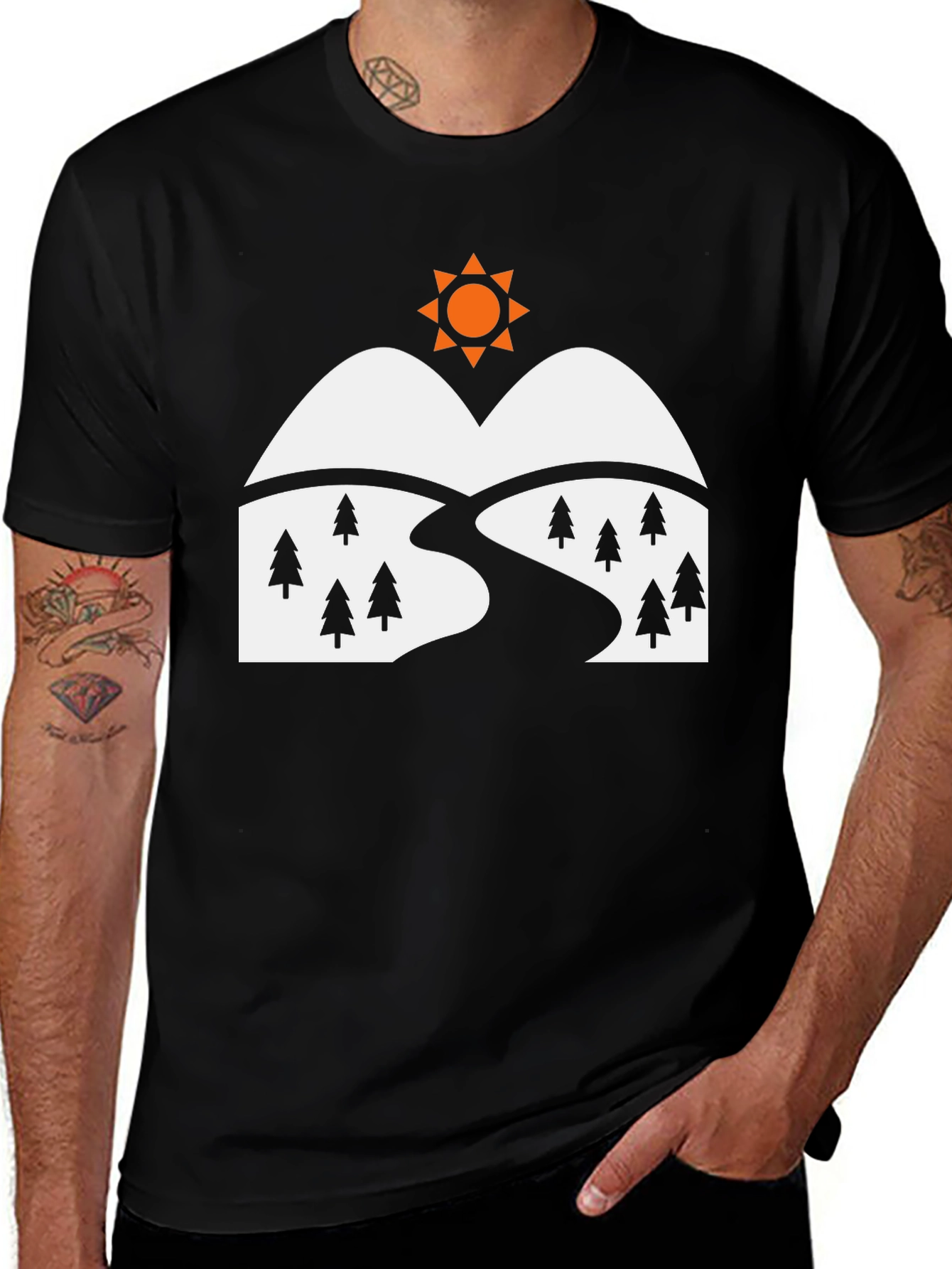 Black Mountain Graphic T-Shirt - Black main image